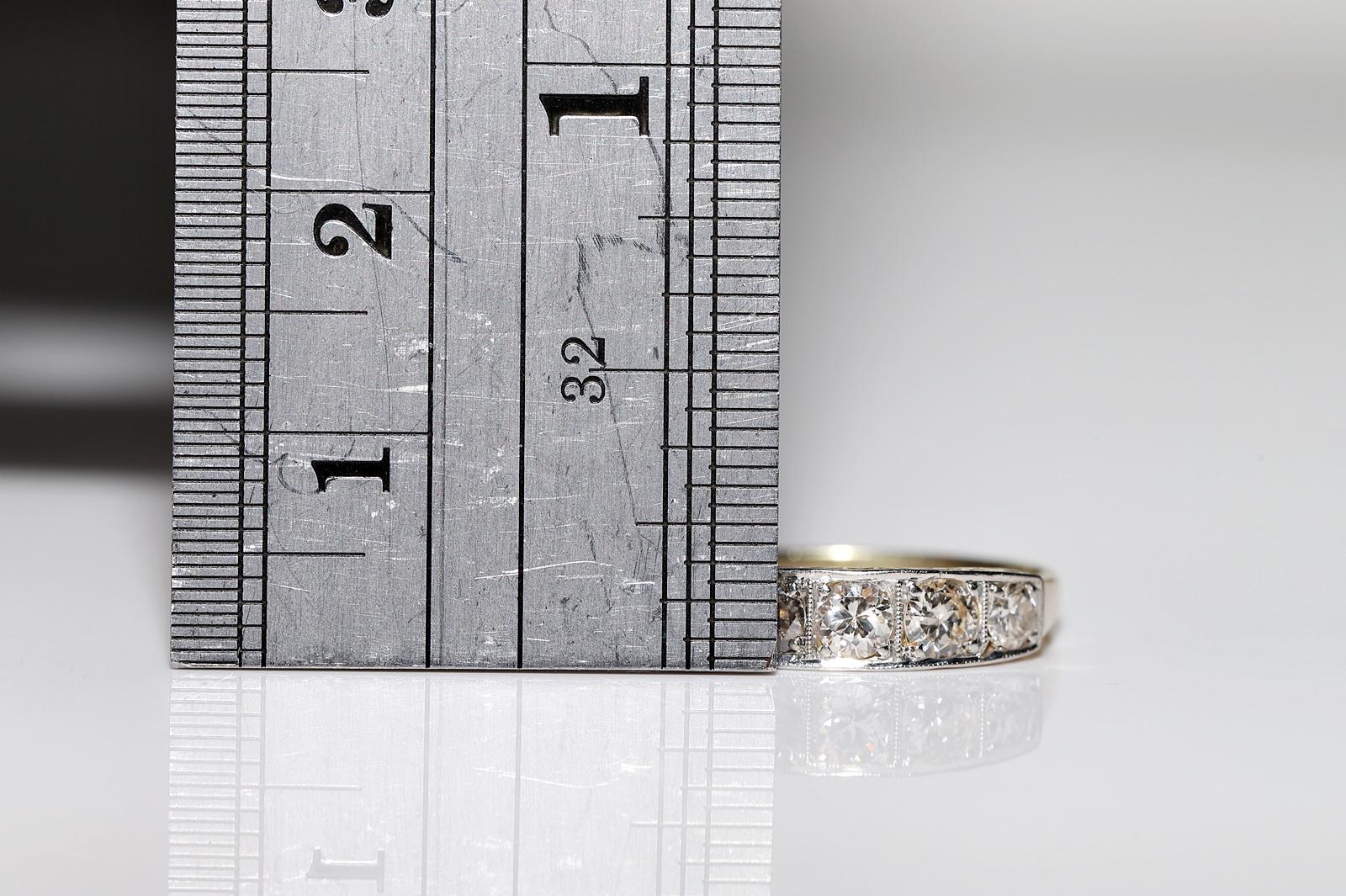 Antiker 18 Karat Gold natürlicher Diamant-Dekorierter Ring, um 1900er Jahre im Angebot 8
