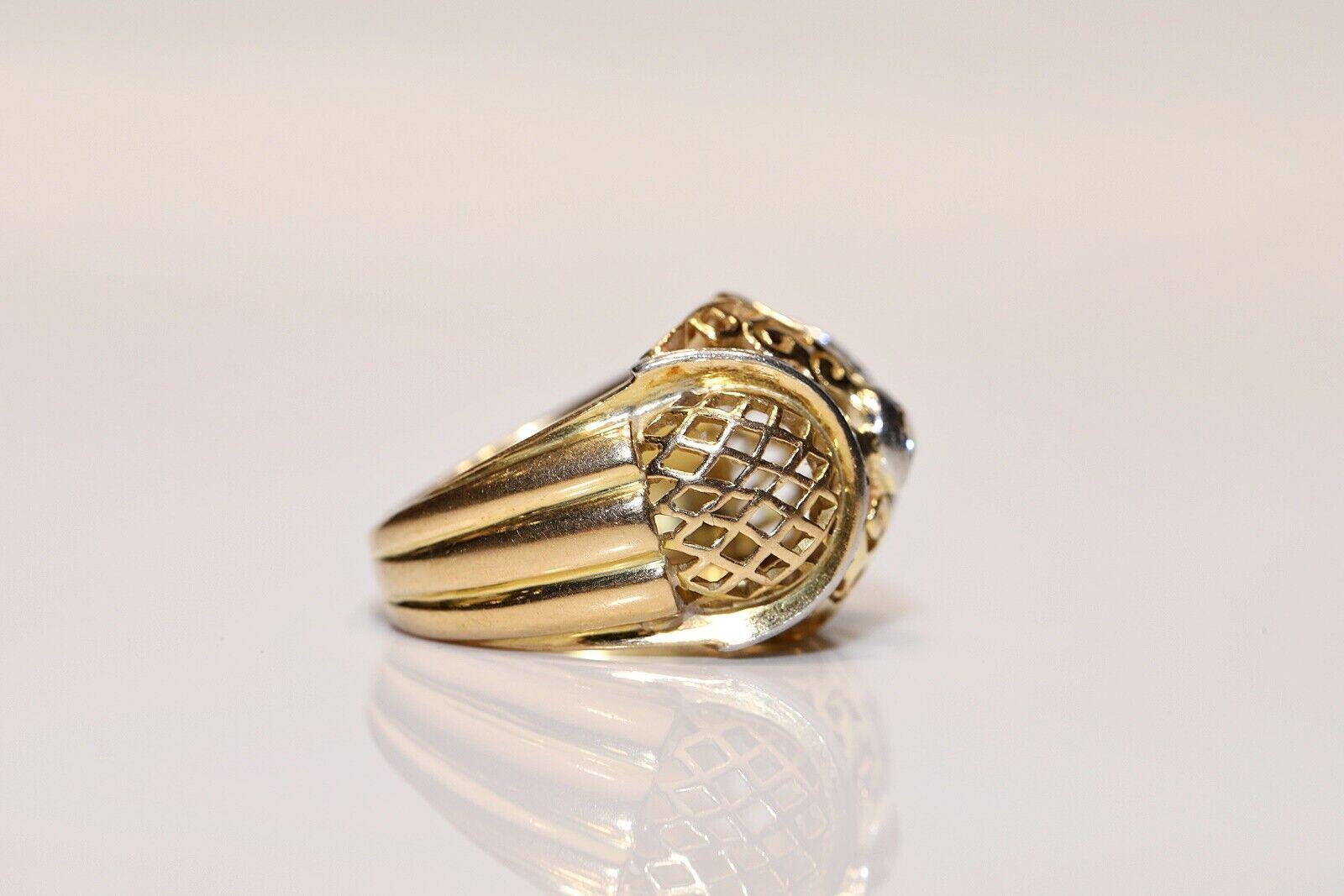 Antiker 18 Karat Gold natürlicher Diamant-Dekorierter Ring, um 1900er Jahre  Damen im Angebot
