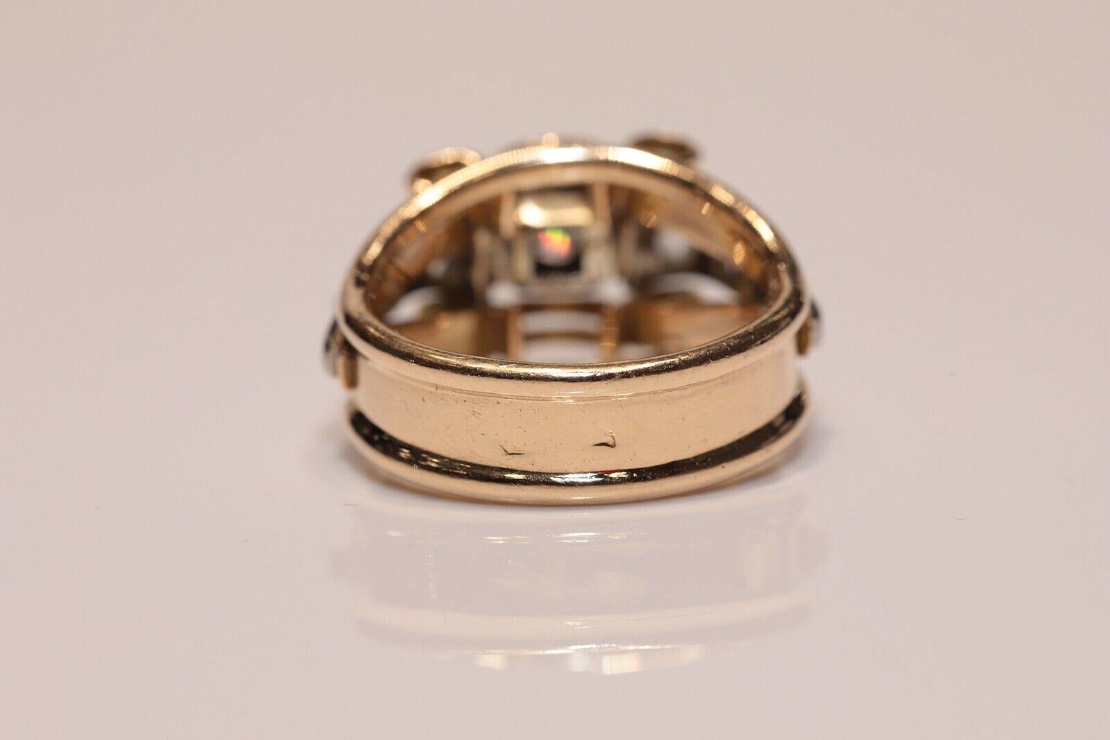 Antiker 18 Karat Gold natürlicher Diamant-Dekorierter Ring, um 1900er Jahre  Damen im Angebot
