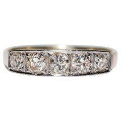 Antique Circa 1900s 18k Gold Natural Diamond Decorated Ring