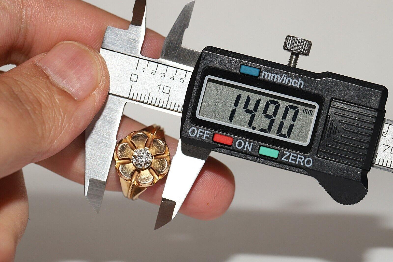 Donna Anello di fidanzamento antico CIRCA 1900 in oro 18k con diamante naturale decorato e solitario in vendita