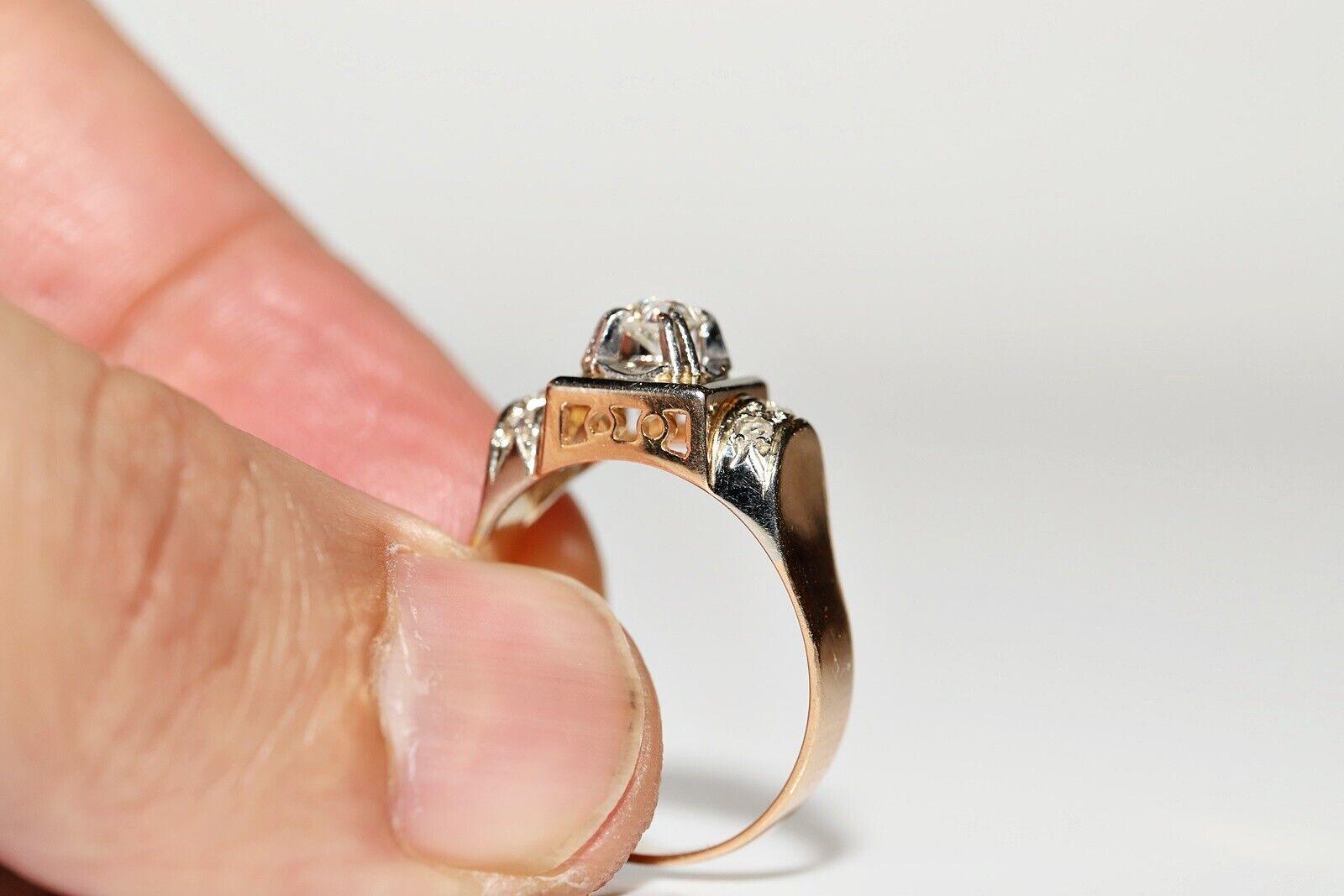 Vittoriano Antico anello con serbatoio decorato con diamanti naturali in oro 18 carati del 1900 CIRCA in vendita