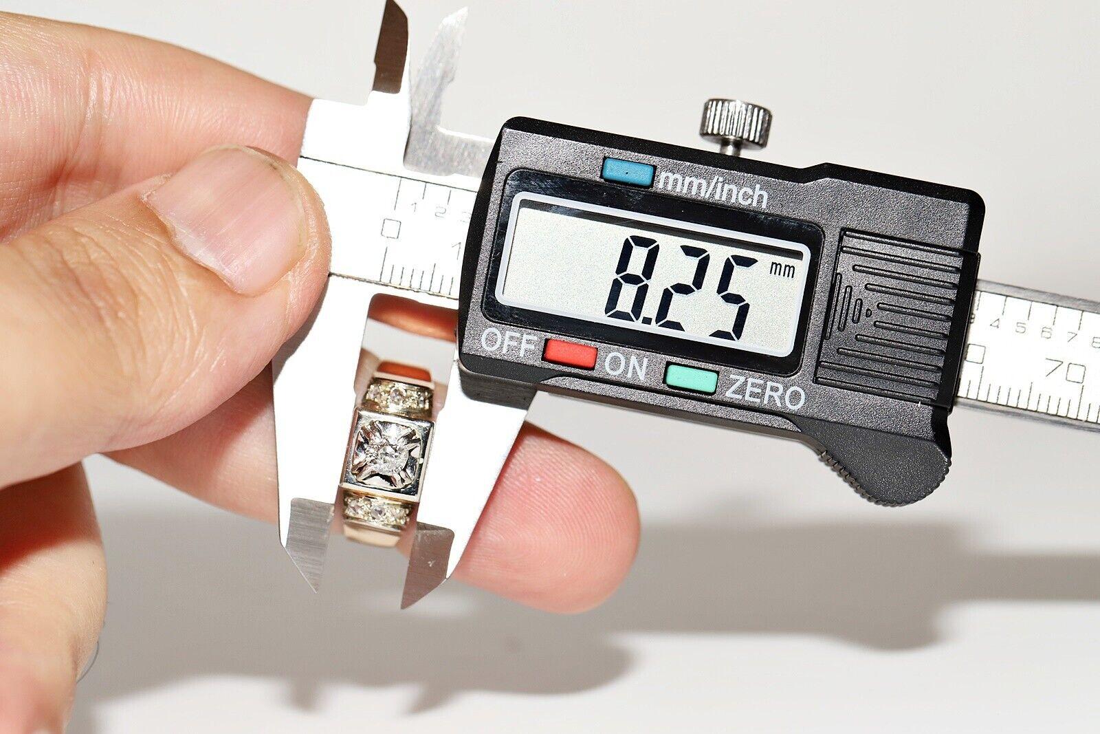 Antico anello con serbatoio decorato con diamanti naturali in oro 18 carati del 1900 CIRCA in vendita 3