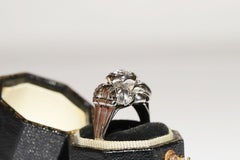 Antique Circa 1900s 18k Gold Natural Diamond  Engagement Solitaire Ring