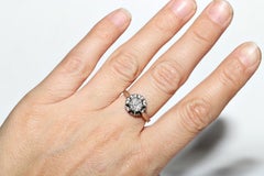 Antique Circa 1900s 18k Gold Natural Diamond Solitaire Ring