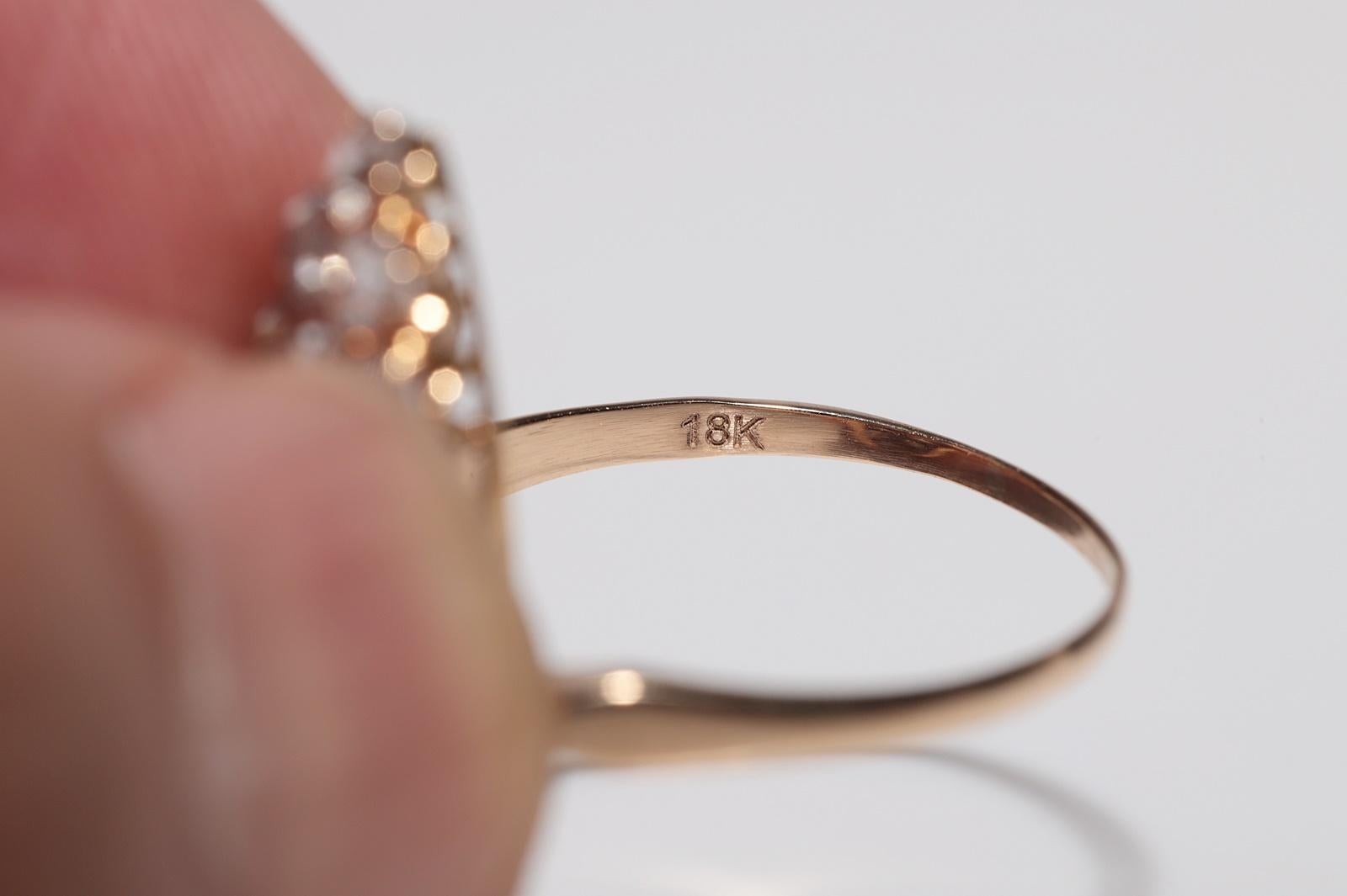 Antique Circa 1900s 18k Gold Natural Old Cut Diamond And Pearl Navette Ring For Sale 4