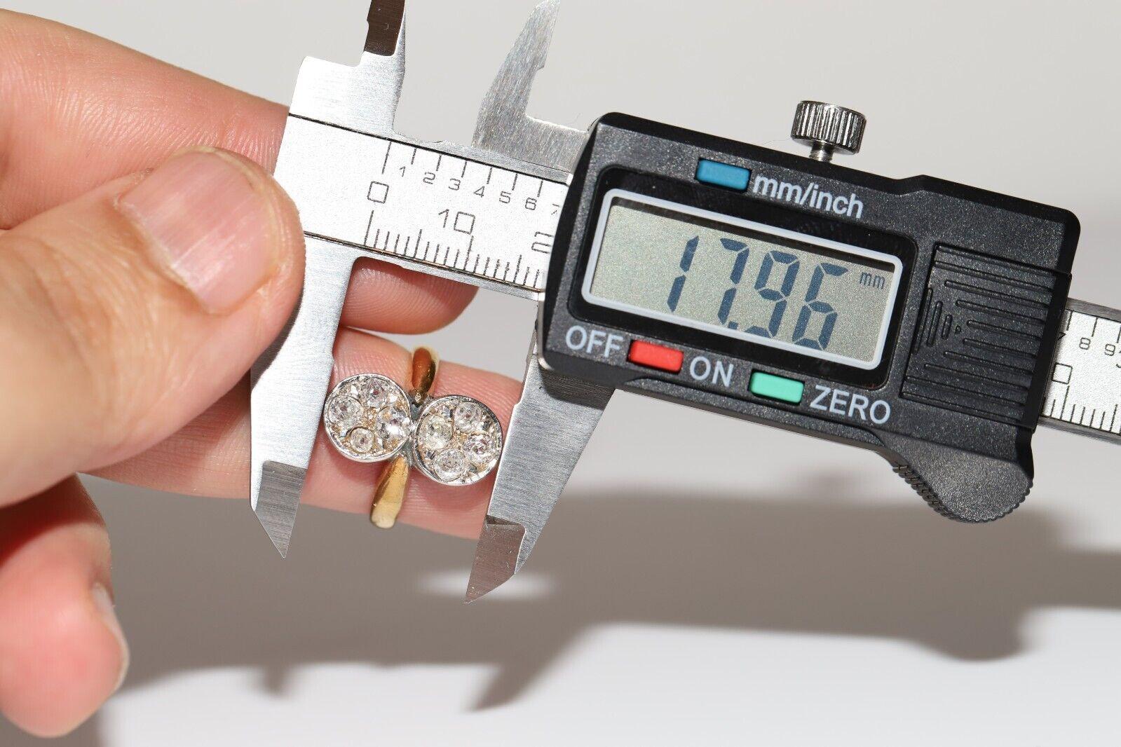 Bague ancienne des années 1900 en or 18 carats décorée de diamants naturels de taille ancienne Pour femmes en vente