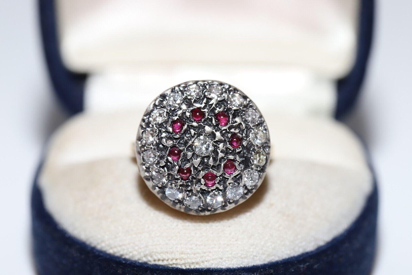 In very good condition.
Total weight is 6.3 grams.
Totally is diamond 0.78 carat.
Totally is ruby 0.30 carat.
Clearity is diamond H color and vs-s1.
Ring size is US 4.5.
We can make any size.
Please contact for any questions.