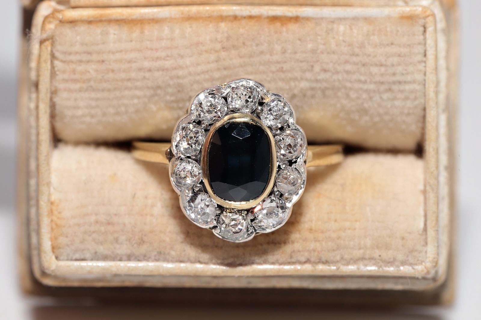 En muy buen estado.
El peso total es de 2,7 gramos.
Totalmente es diamante 0,80 ct.
El diamante es de color G-H y claridad vs-s1.
Totalmente es zafiro 1.24 ct.
La talla del anillo es US 6..25
Podemos fabricar cualquier tamaño.
Ponte en contacto para