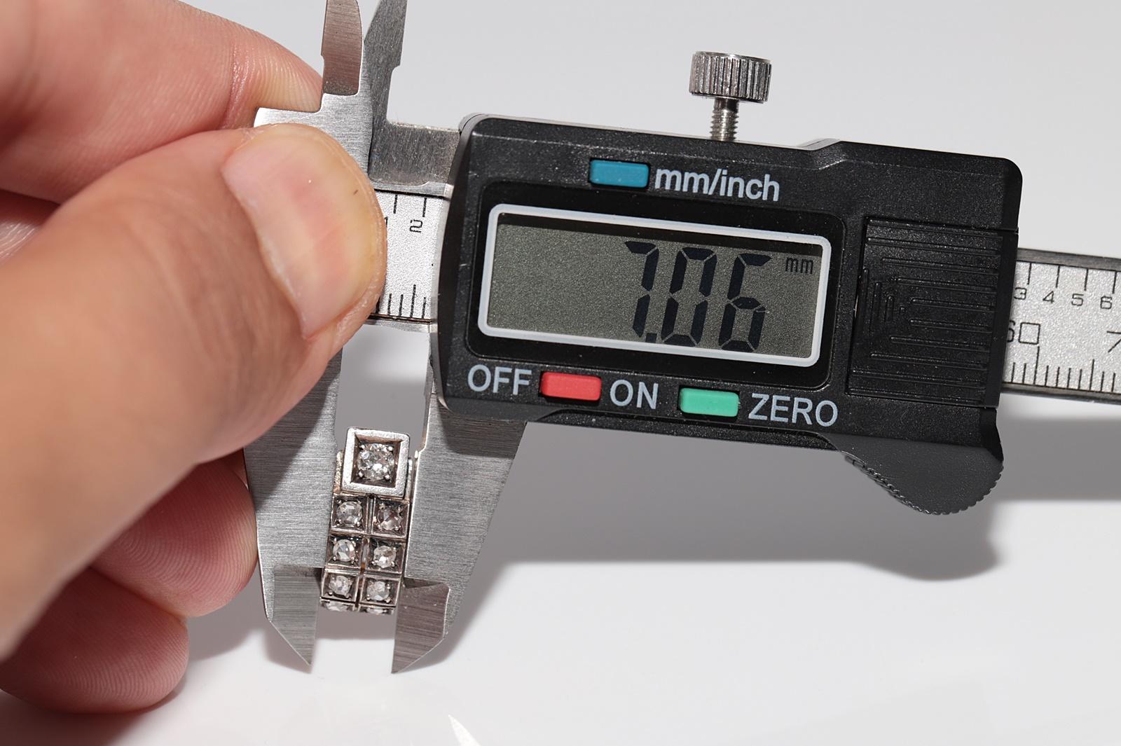 Antiker Ohrring, um 1900, 18 Karat Gold, Platin, Silber, natürlicher Diamant, dekoriert im Angebot 8