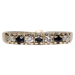 Antique Circa 1900s 9k Gold Natural Diamond And Sapphire Decorated Ring 