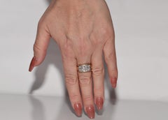 Antique Circa 1900s Handcrafted 14k Gold Natural Old Cut Diamond Decorated Ring