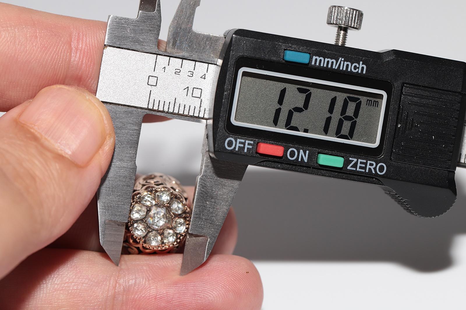 Bague solide fabriquée à la main en or 14 carats avec diamants naturels taille rose, datant des années 1900 en vente 10