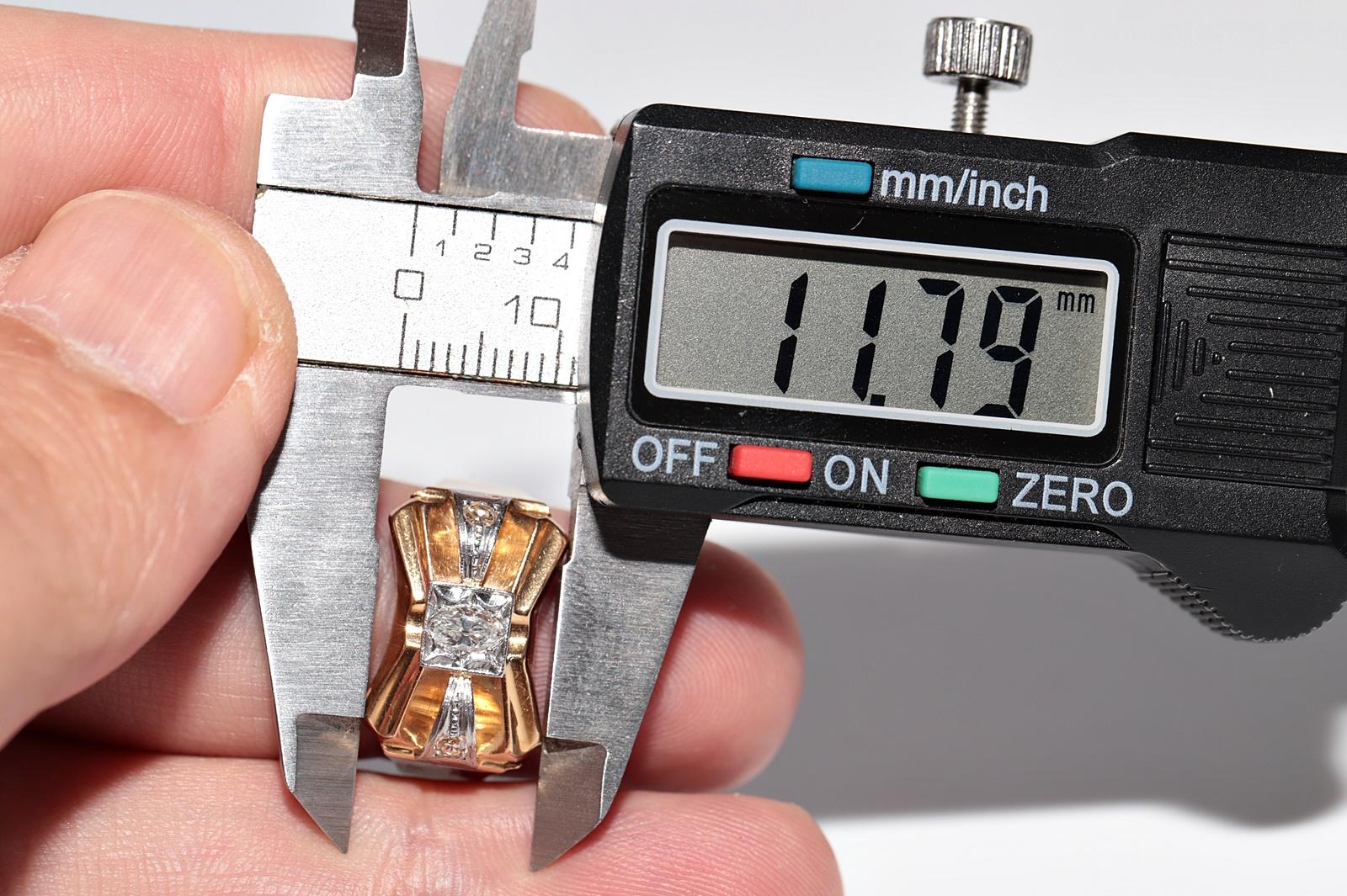 Antiker handgefertigter Diamantring aus 18 Karat Gold mit natürlichem Marquise-Schliff, um 1900 im Angebot 5