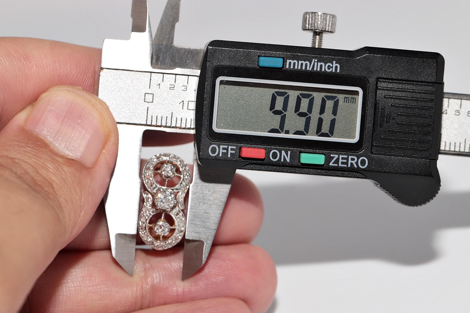 Antike CIRCA 1900er viktorianischen 18k Gold natürlichen Diamanten verziert Ring im Angebot 6