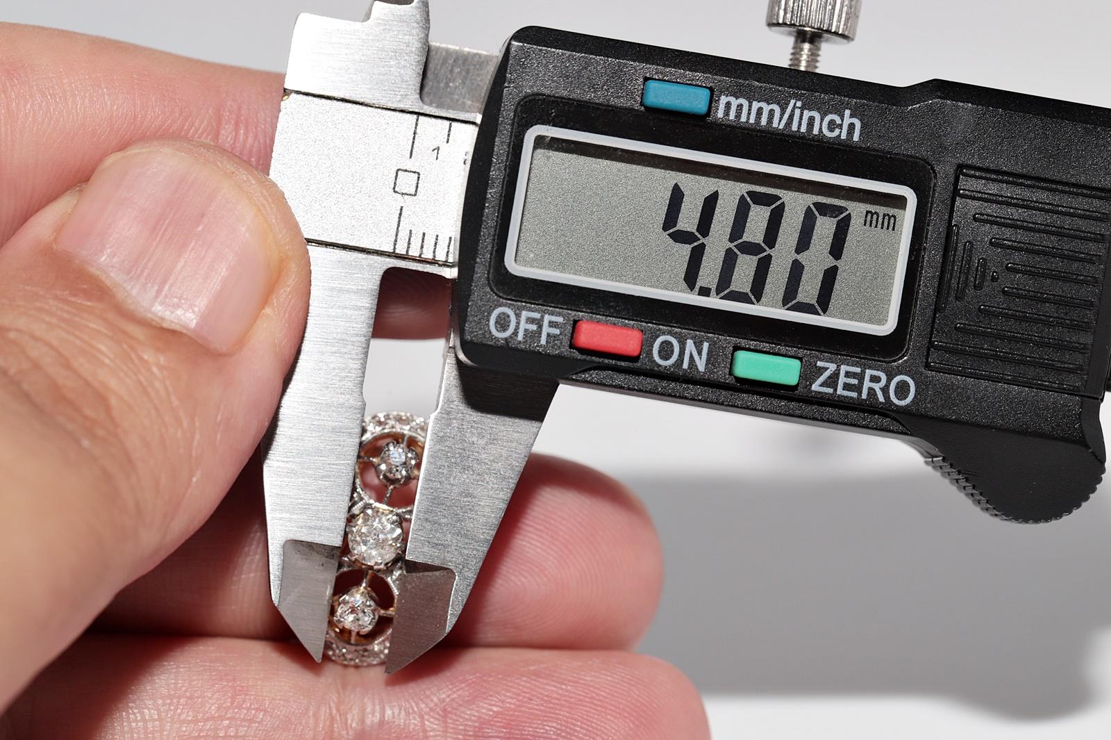 Antike CIRCA 1900er viktorianischen 18k Gold natürlichen Diamanten verziert Ring im Angebot 7