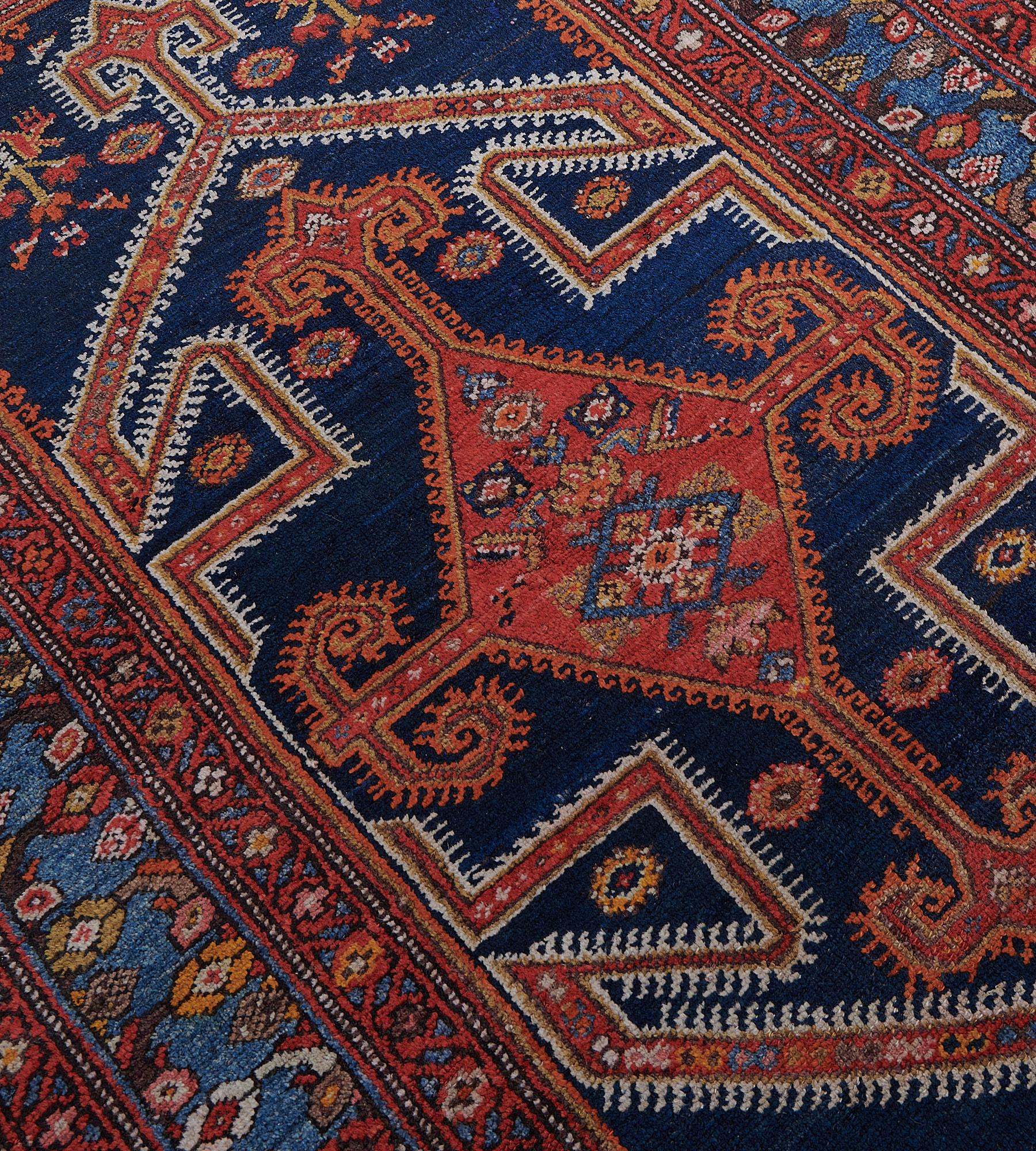 Antique circa 1910 Bidjar Wool Runner In Good Condition For Sale In West Hollywood, CA