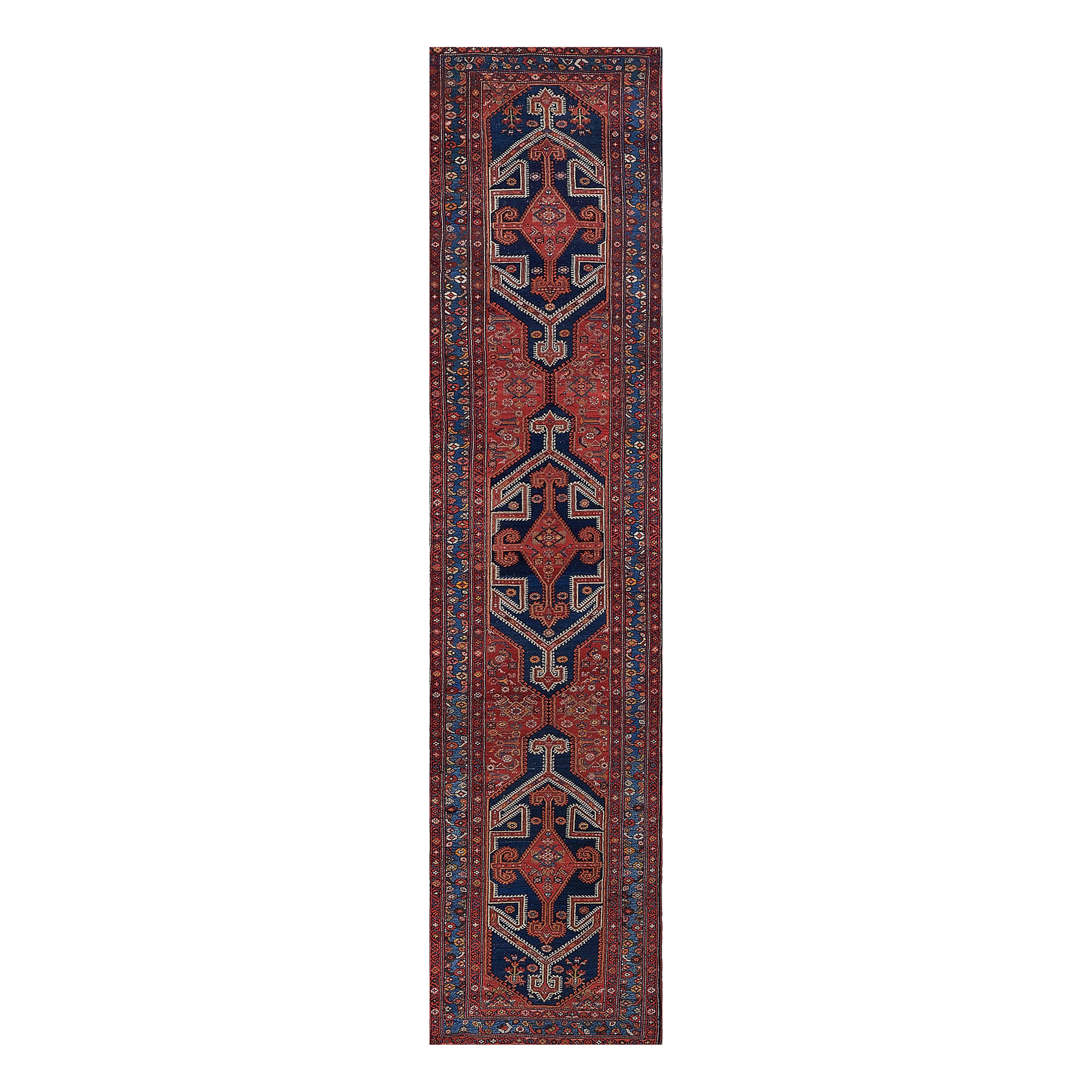 Chemin de table antique en laine Bidjar Circa 1910 en vente