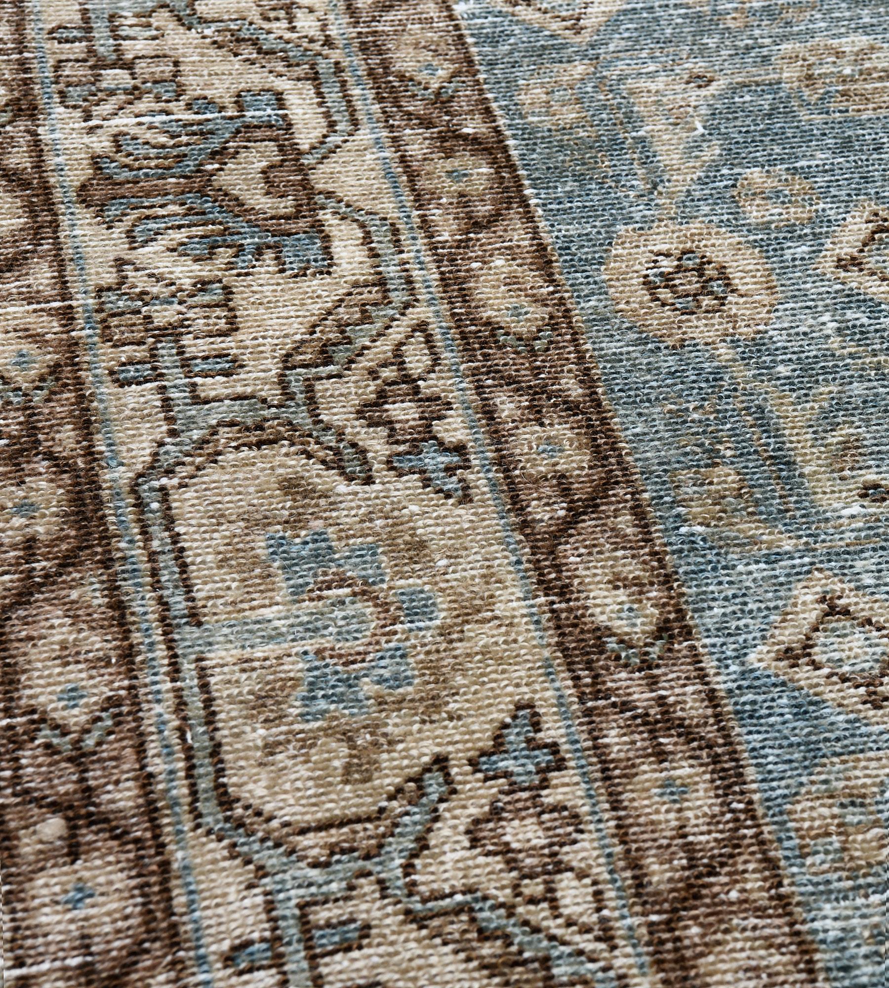 Antique, Circa-1910, Blue Wool Persian Malayer Runner For Sale 2