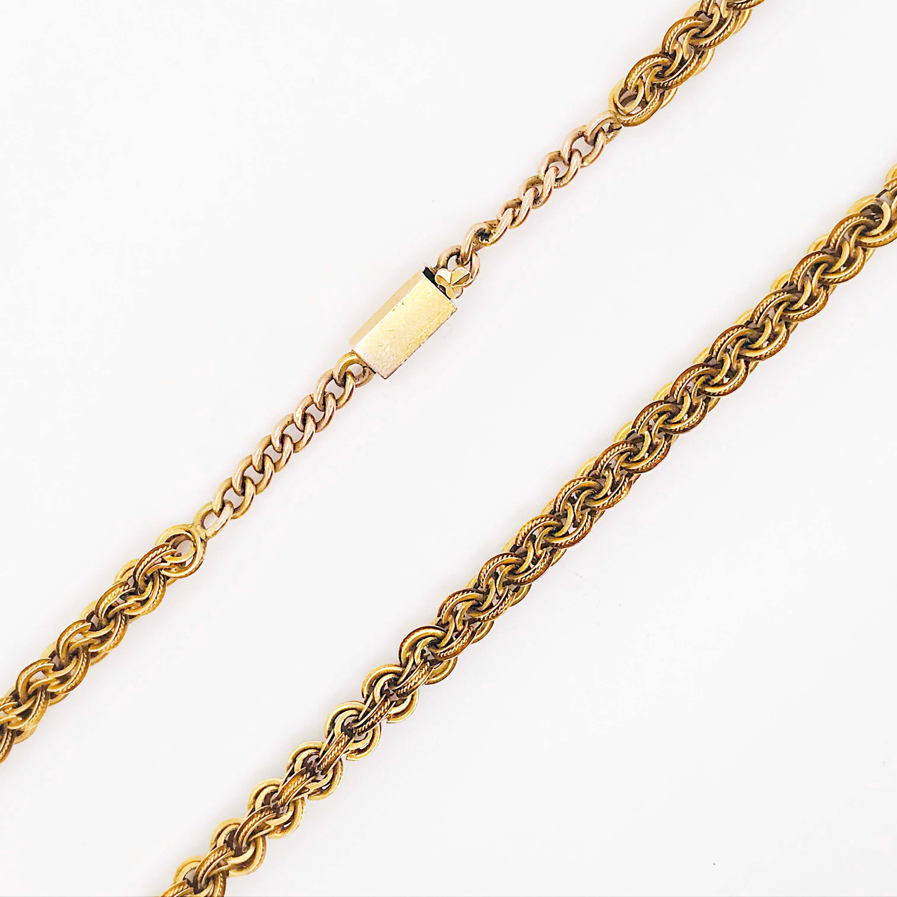Antique circa 1910 Custom Link Chain Gold Choker Necklace Yellow Gold Choker 3