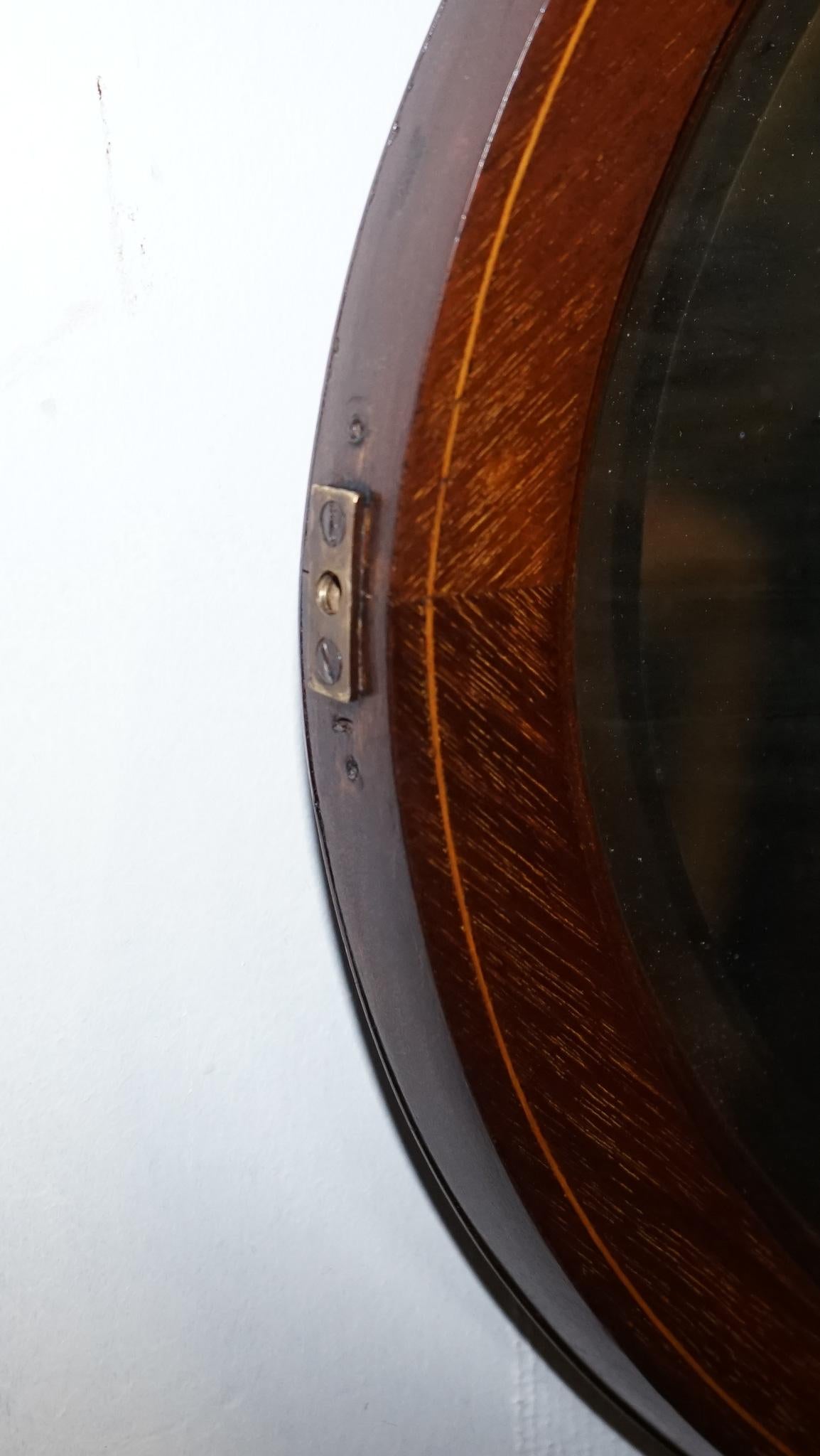 ANTIQUE CIRCA 1910 EDWARDIAN OVAL WALL BEVELED MiRROR im Zustand „Gut“ im Angebot in Pulborough, GB