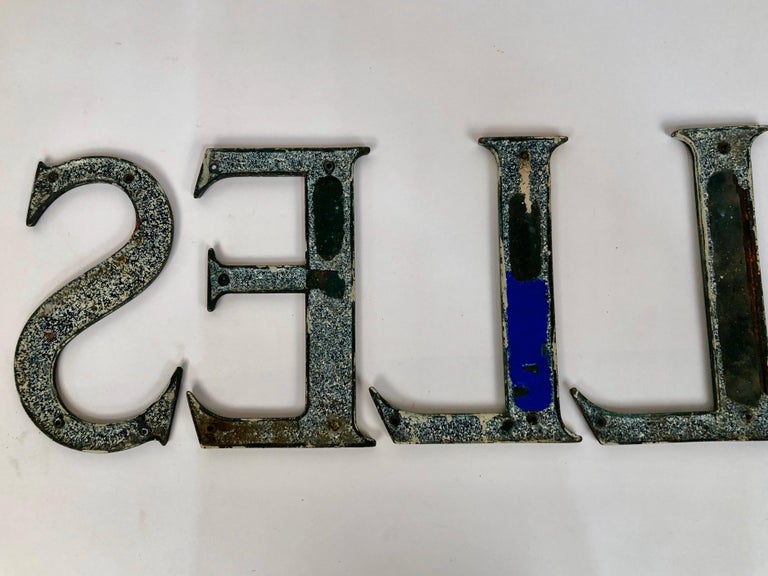 Antique Window Lettering Sign Antique circa 1910 Glass and Bronze Store Sign Letters from London at ...
