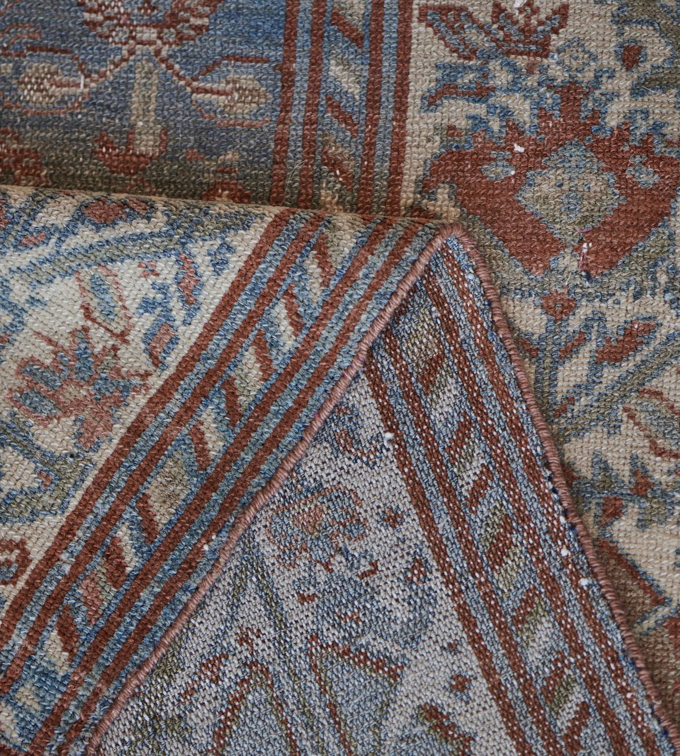 20th Century Antique, Circa 1910, Handwoven Wool Malayer Rug For Sale