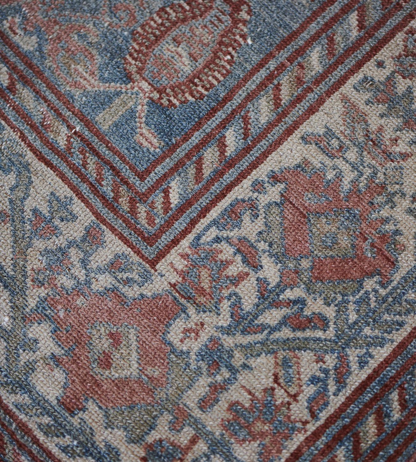 Antique, Circa 1910, Handwoven Wool Malayer Rug For Sale 1