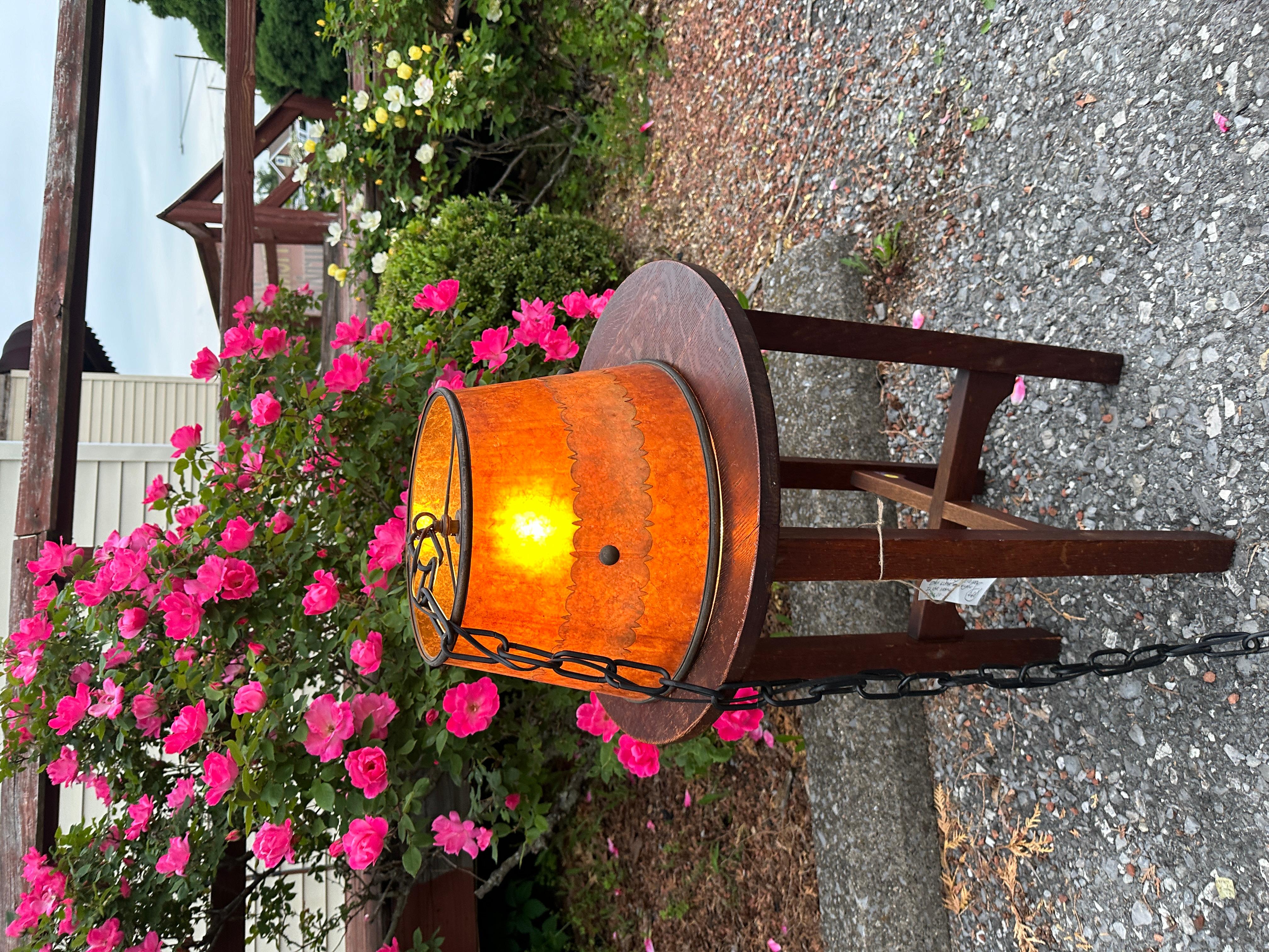 Lampada a sospensione antica del 1910 circa con Mica del periodo 1910  - W7529 - 30% DI SCONTO SUI SALDI in vendita 1