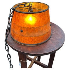 Antique cir1910 Hanging Lamp  cir 1910 Mica  stickley era     W7529 - 30% SALE