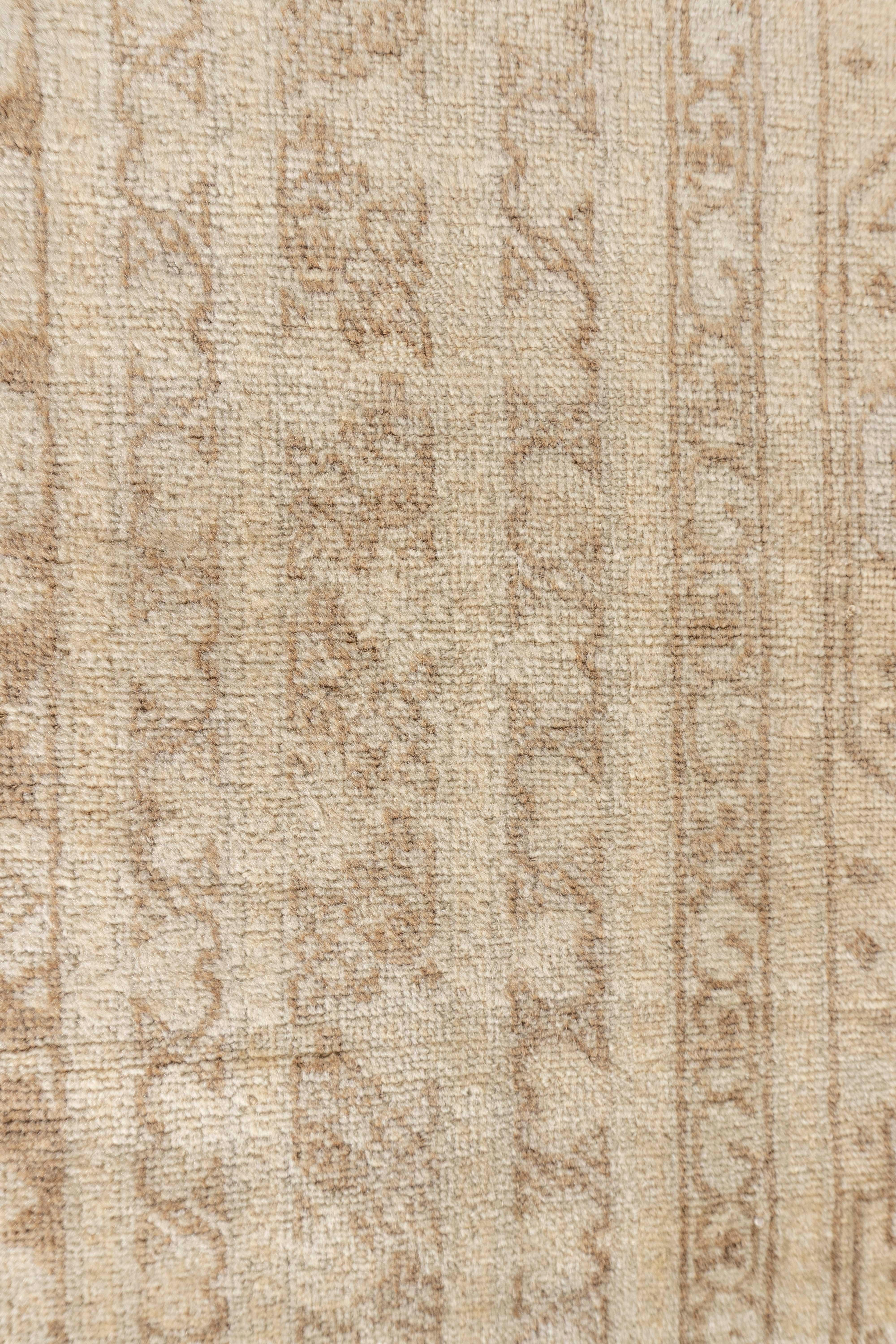 Antico tappeto Tabriz persiano del 1910 in lana annodata a mano, Taupe, 11' x 14'10 in vendita 3