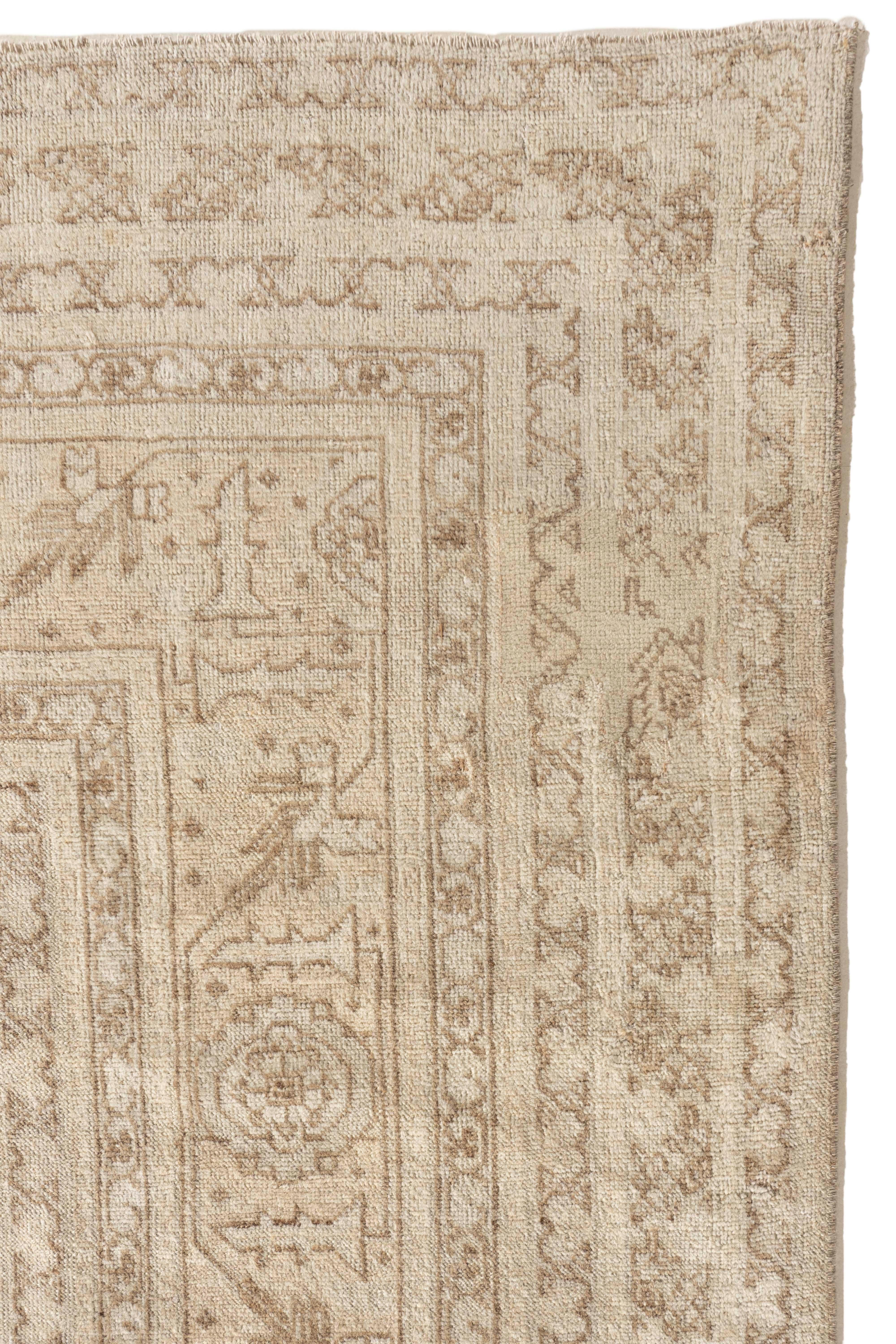 XX secolo Antico tappeto Tabriz persiano del 1910 in lana annodata a mano, Taupe, 11' x 14'10 in vendita