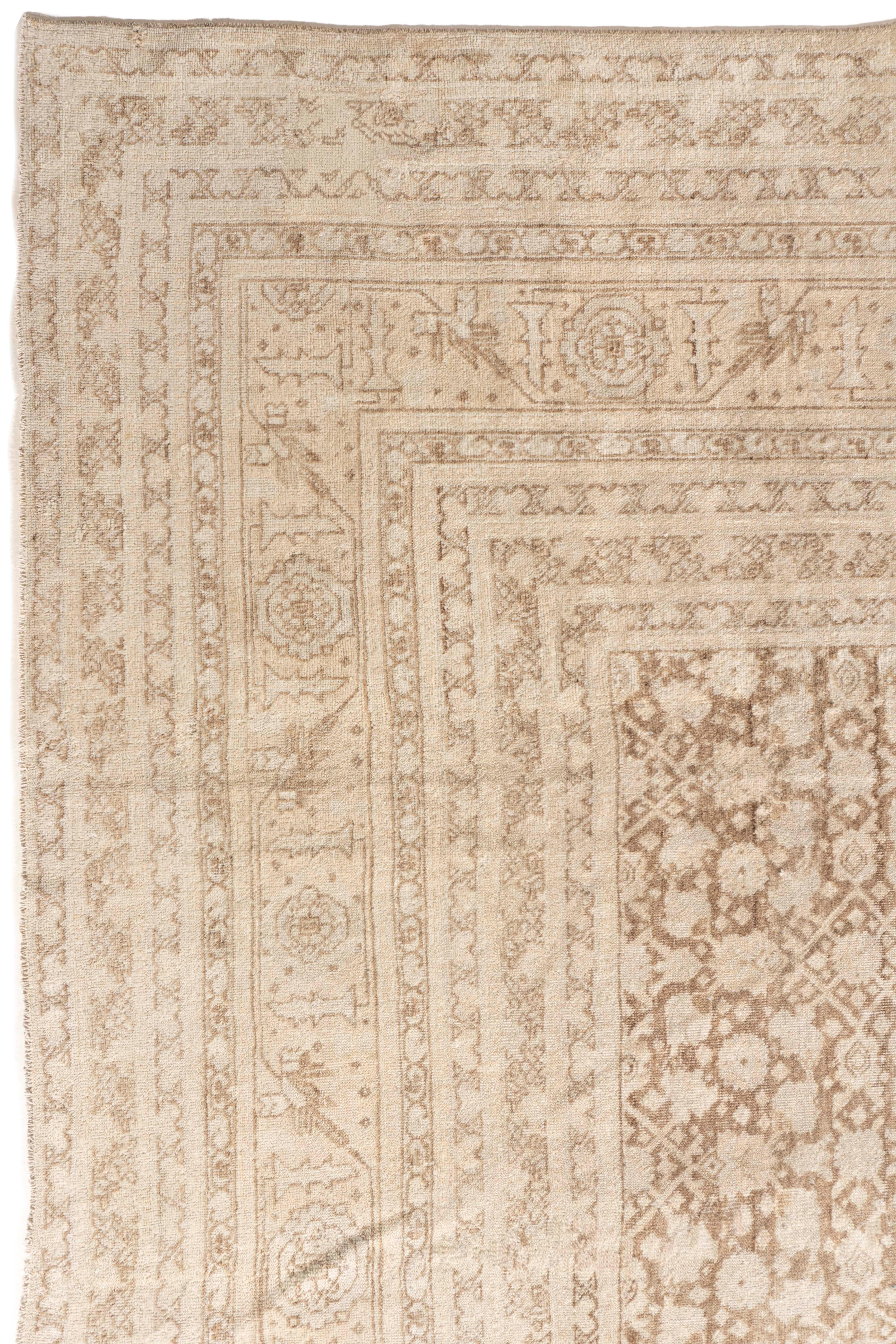 Antico tappeto Tabriz persiano del 1910 in lana annodata a mano, Taupe, 11' x 14'10 in vendita 1