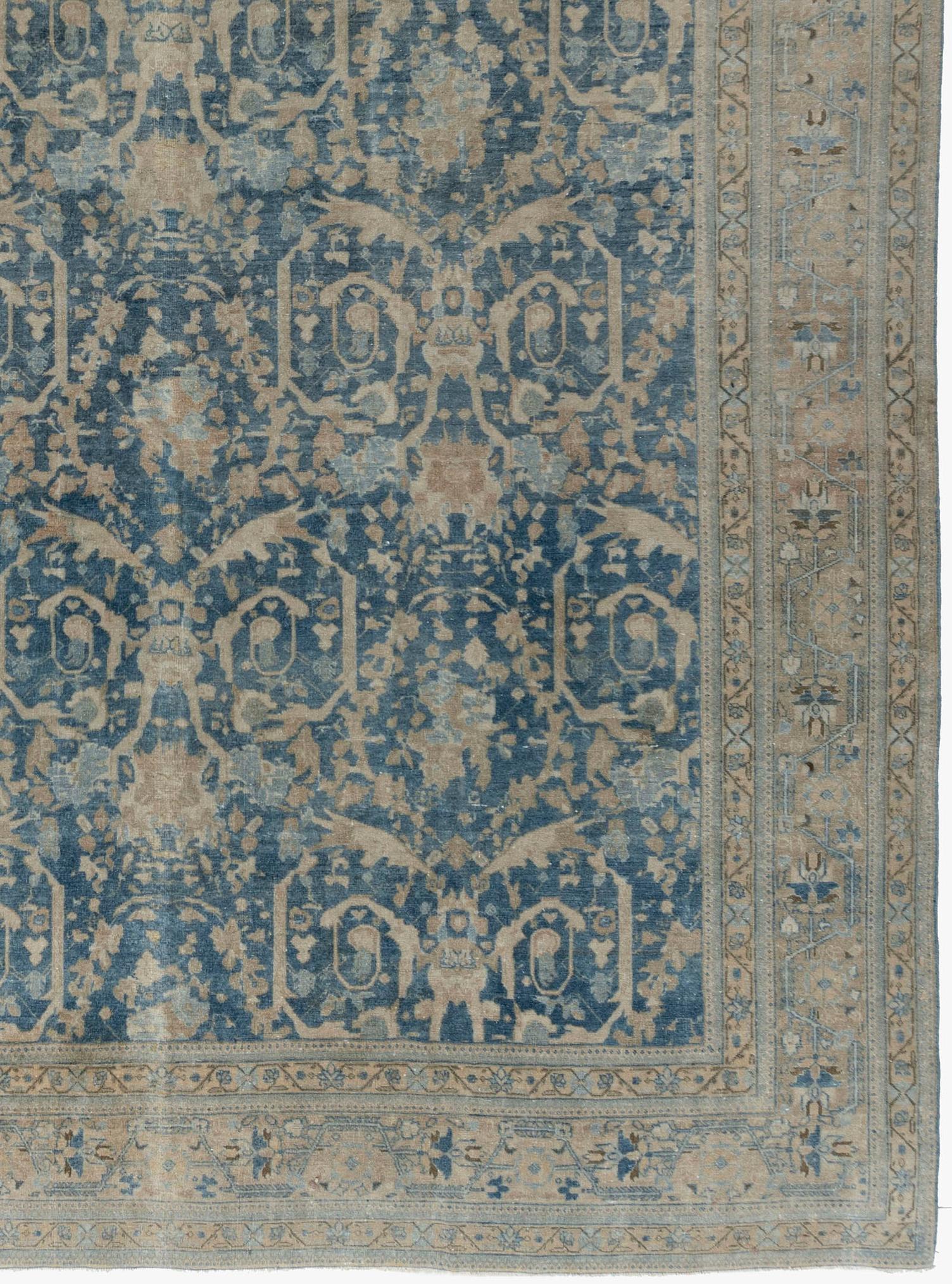 Antiker persischer Täbris-Teppich aus Wolle, handgeknüpft, um 1910  9'2 x 13'2 im Angebot 3