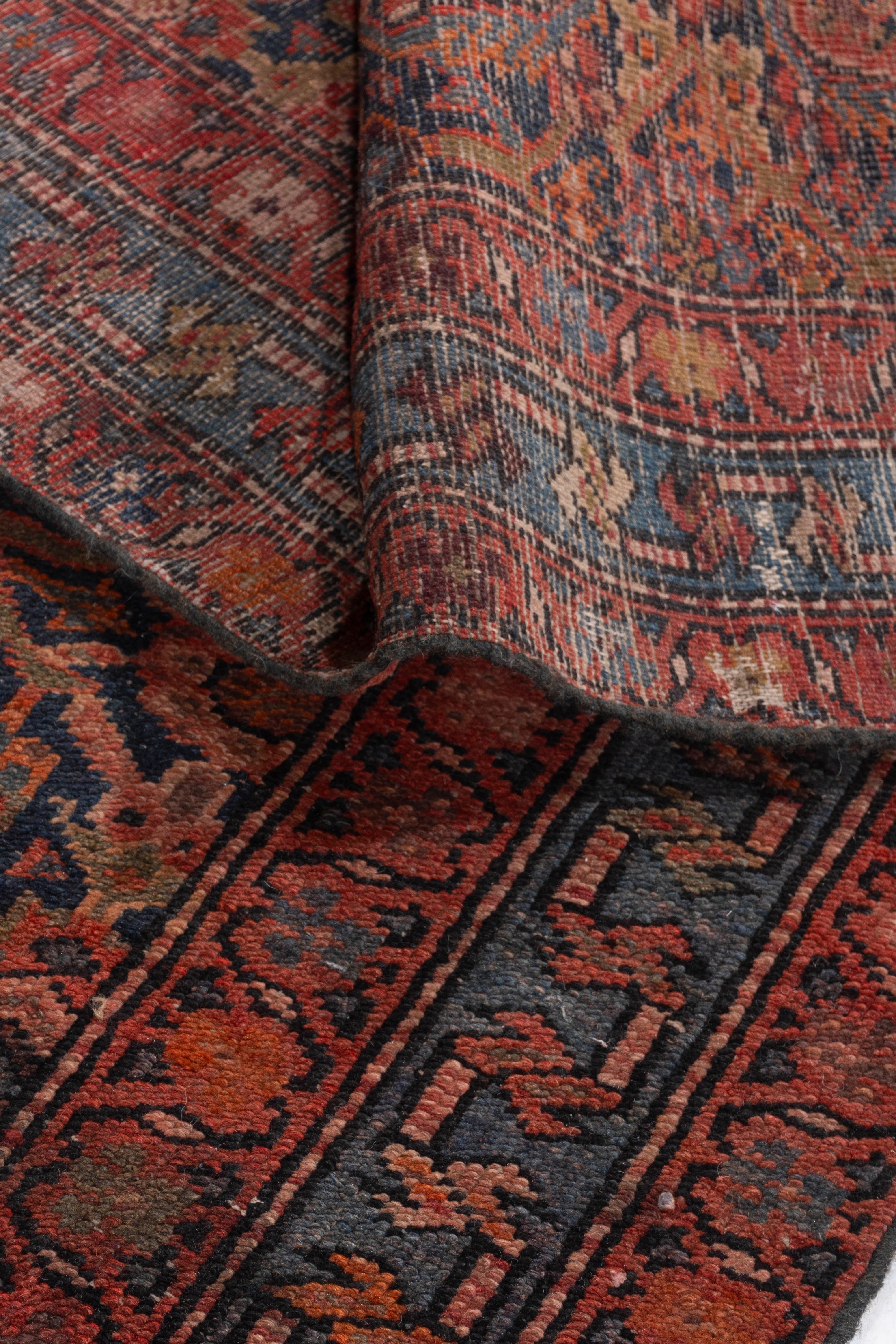 Antico runner annodato a mano rosso persiano Malayer del 1910 circa in vendita 8
