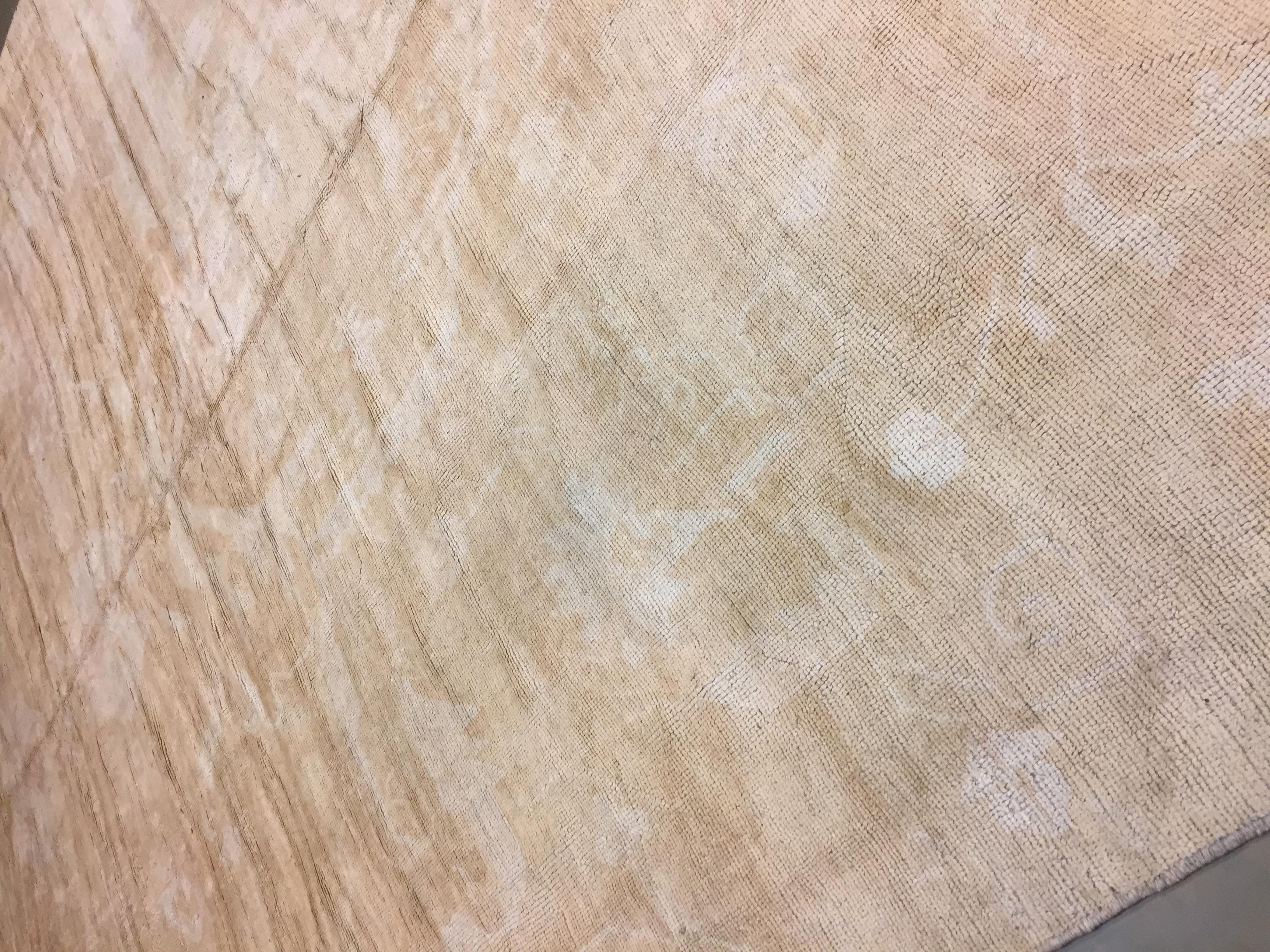 Ancien tapis turc Oushak Tan Circa 1910, 11'10 x 19'5 en vente 3