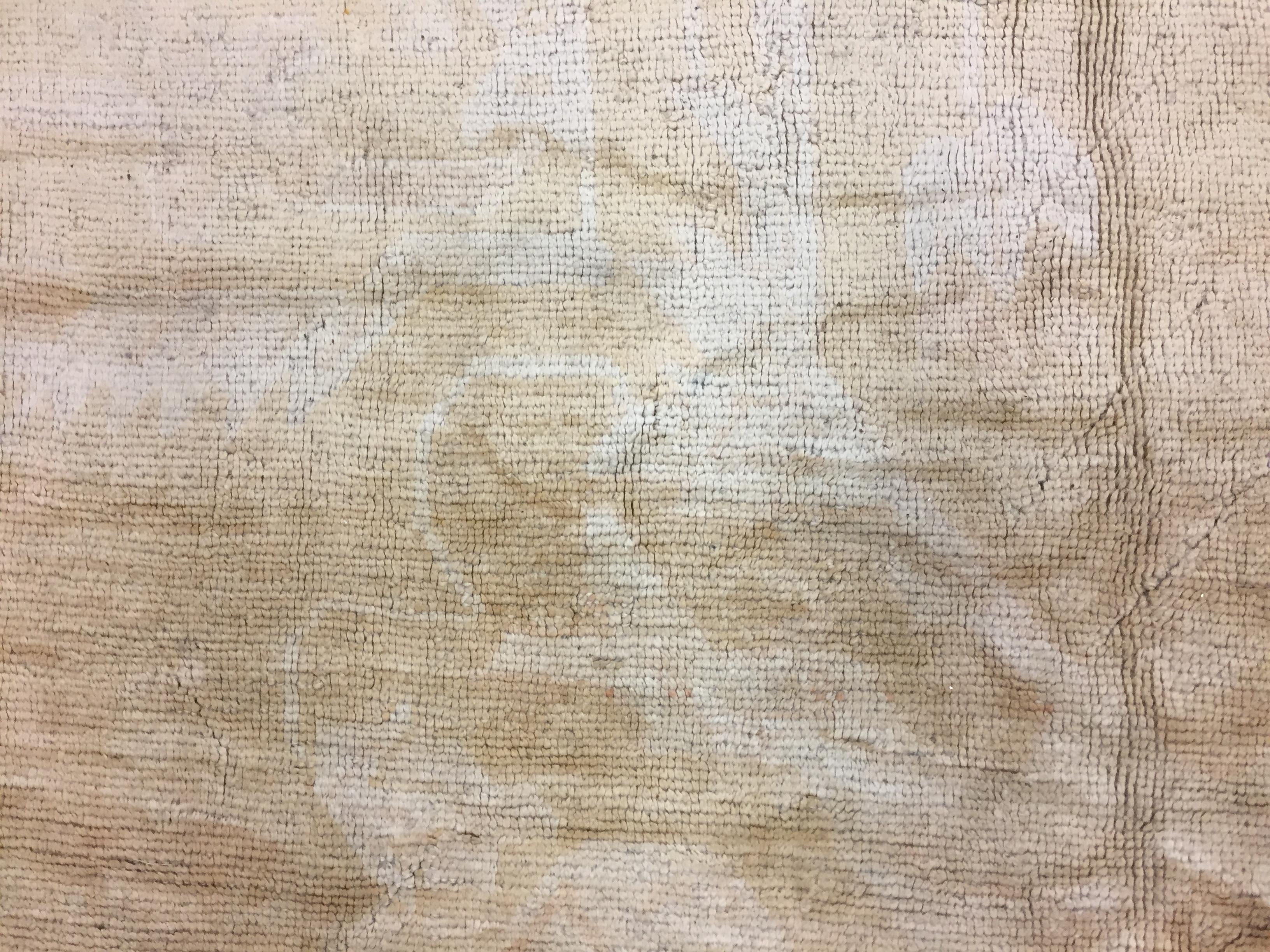 Ancien tapis turc Oushak Tan Circa 1910, 11'10 x 19'5 en vente 4