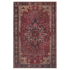 Antique circa 1910 Wool Fereghan Rug