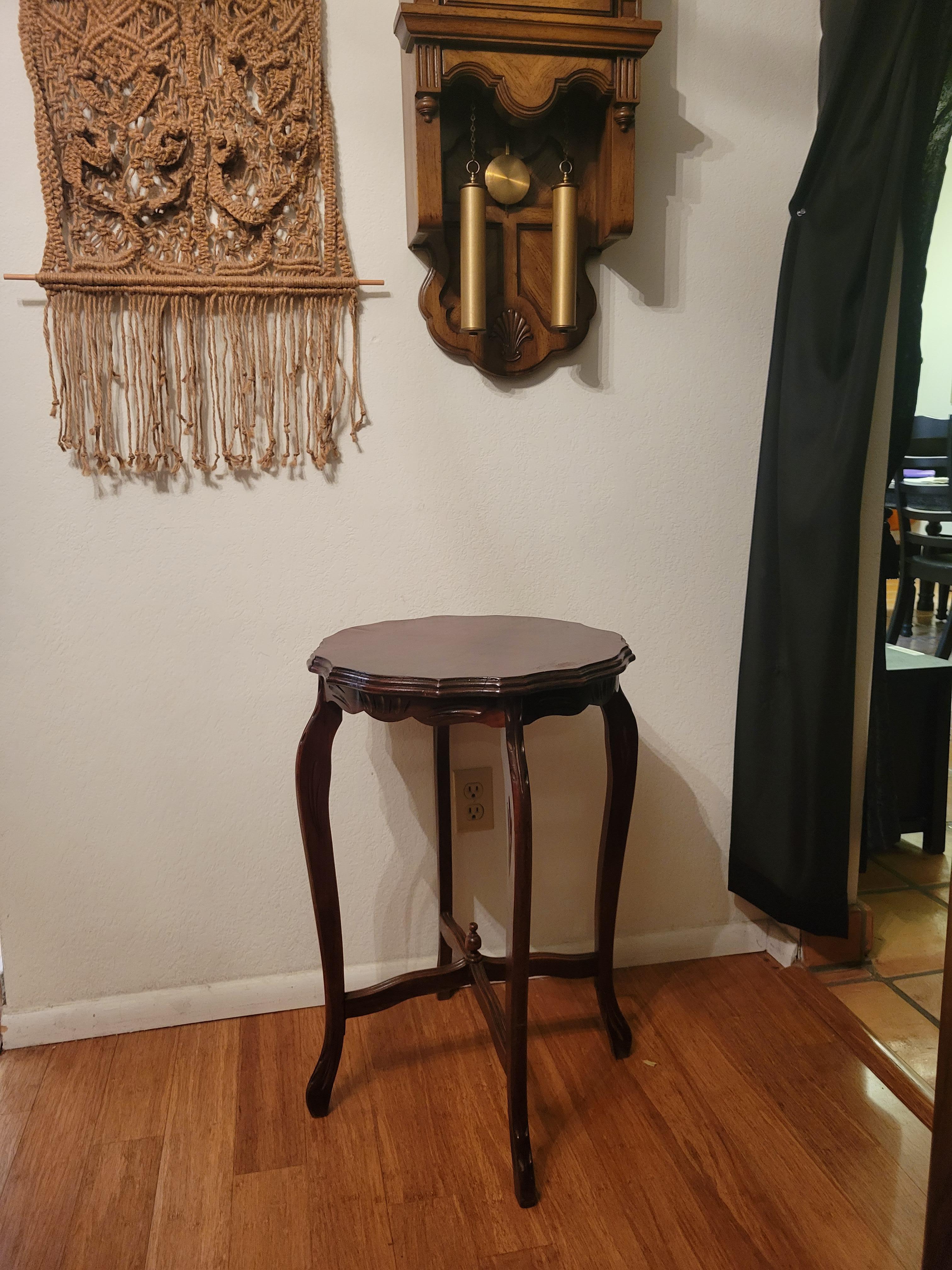 scalloped side table