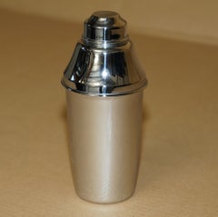ANTIQUE CIRCA 1920 ART DECO MADE IN ITALY STAMPED SiLVER PLATED COCKTAIL SHAKER