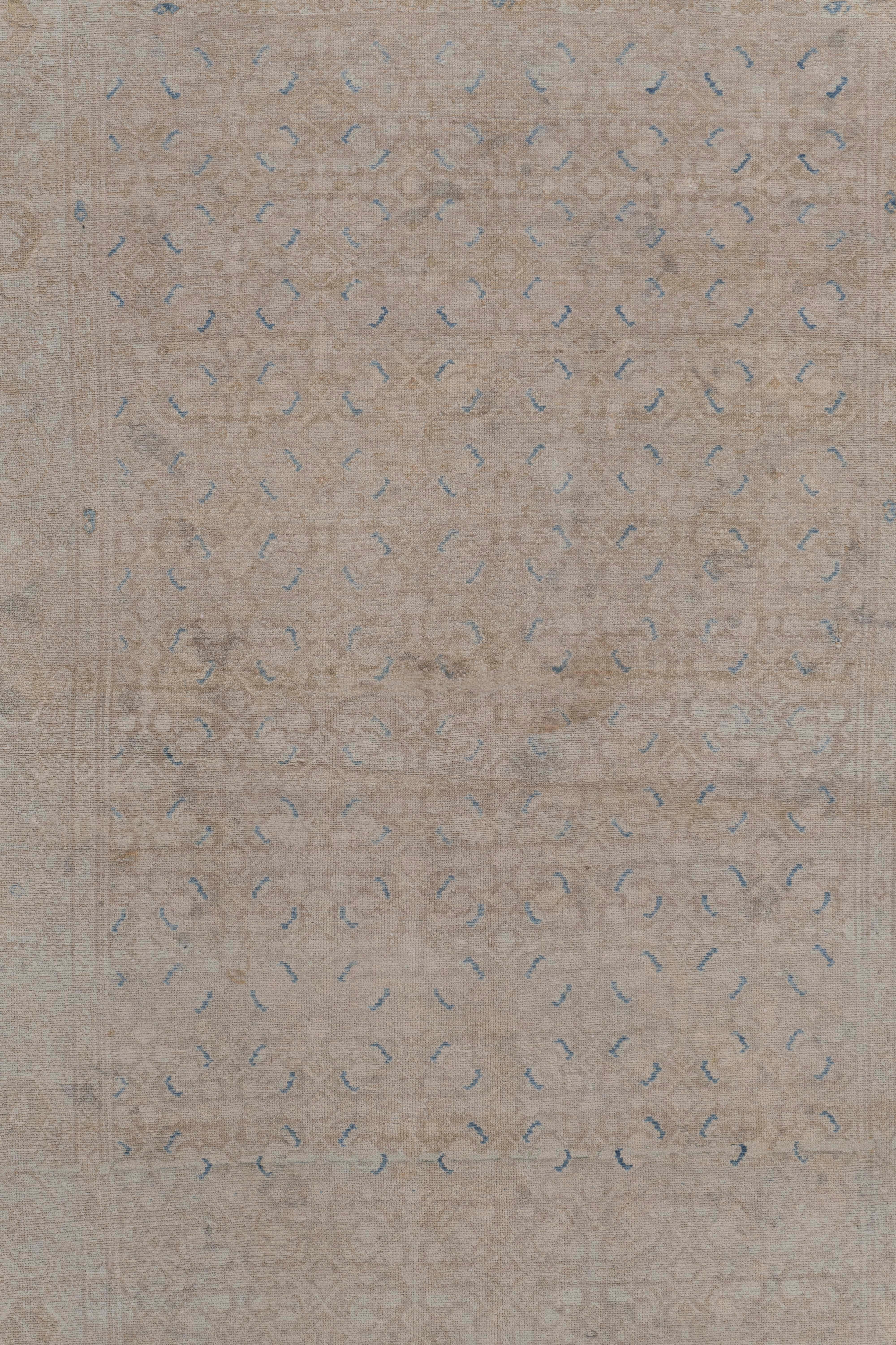 Antiker persischer Malayer-Teppich in Beige, handgeknüpft, um 1920, 4' X 6'2 (Handgeknüpft) im Angebot