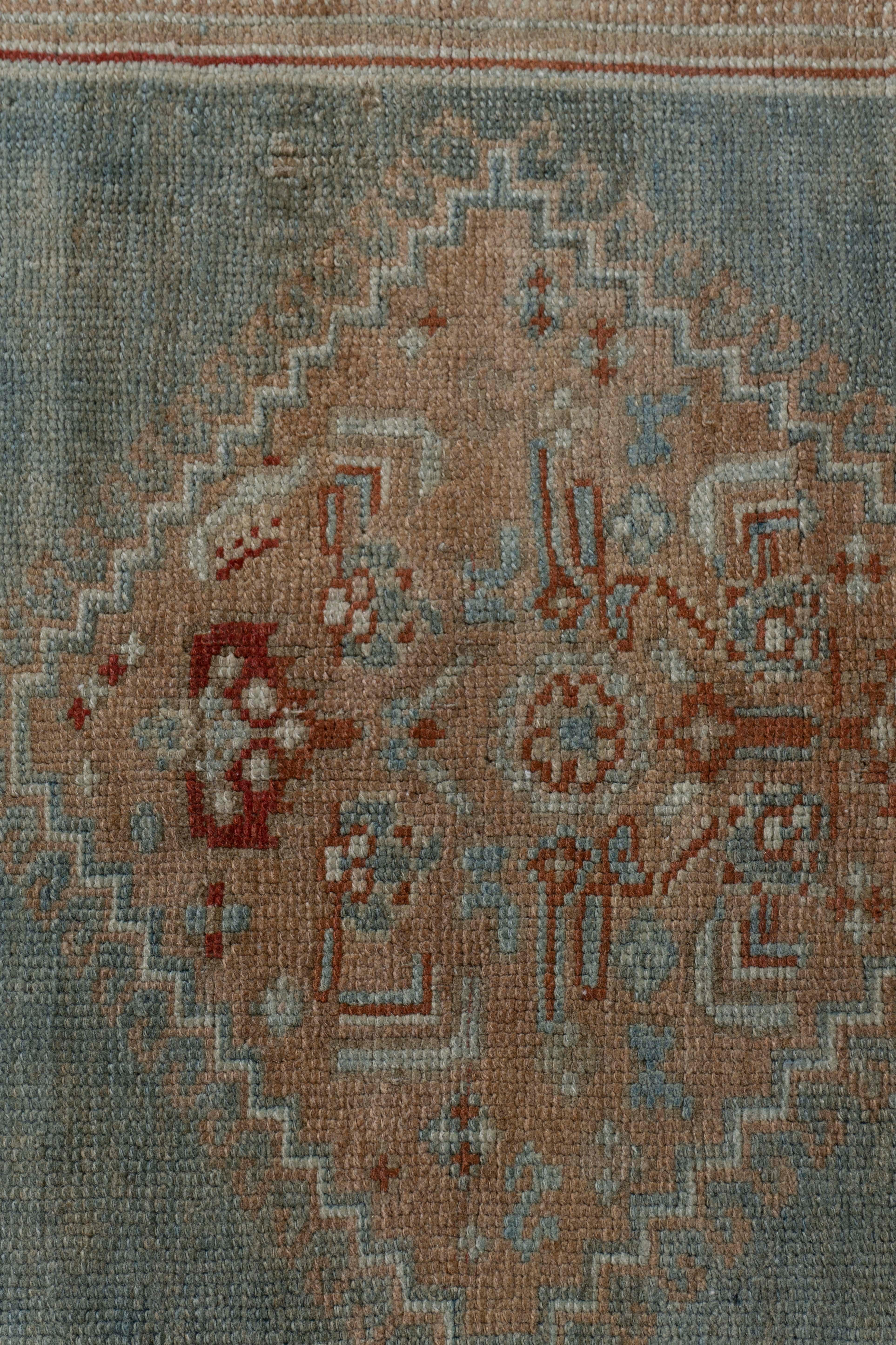 Antico runner annodato a mano di Malayer blu, circa 1920, 3'2 X 15'1 in vendita 3