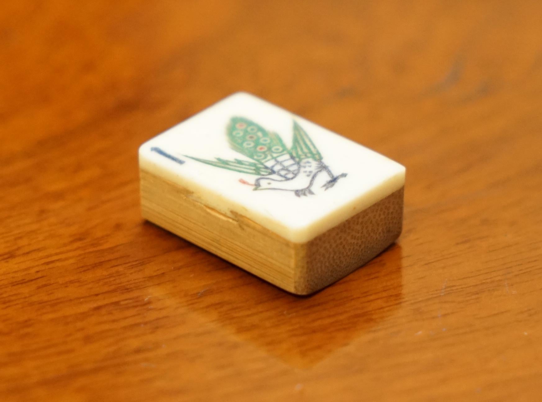 ANTICO SET DI MAHJONG CINESE CIRCA 1920 + CONTATORI IN CASSETTA ORIGINALE IN LEGNO DI AMBOYNA in vendita 8