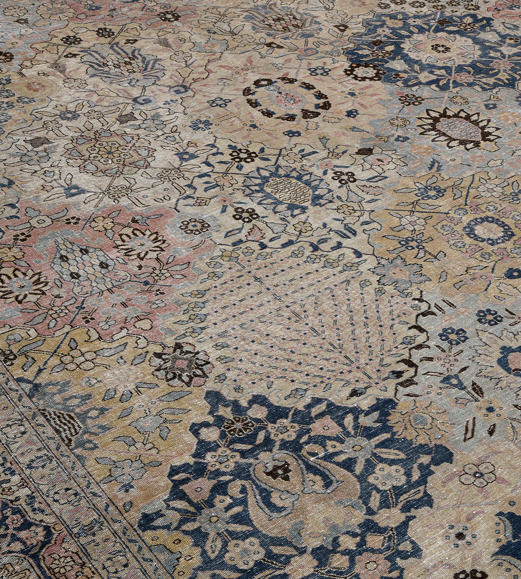 Persiano Tappeto Tabriz antico, CIRCA 1920, floreale persiano in vendita