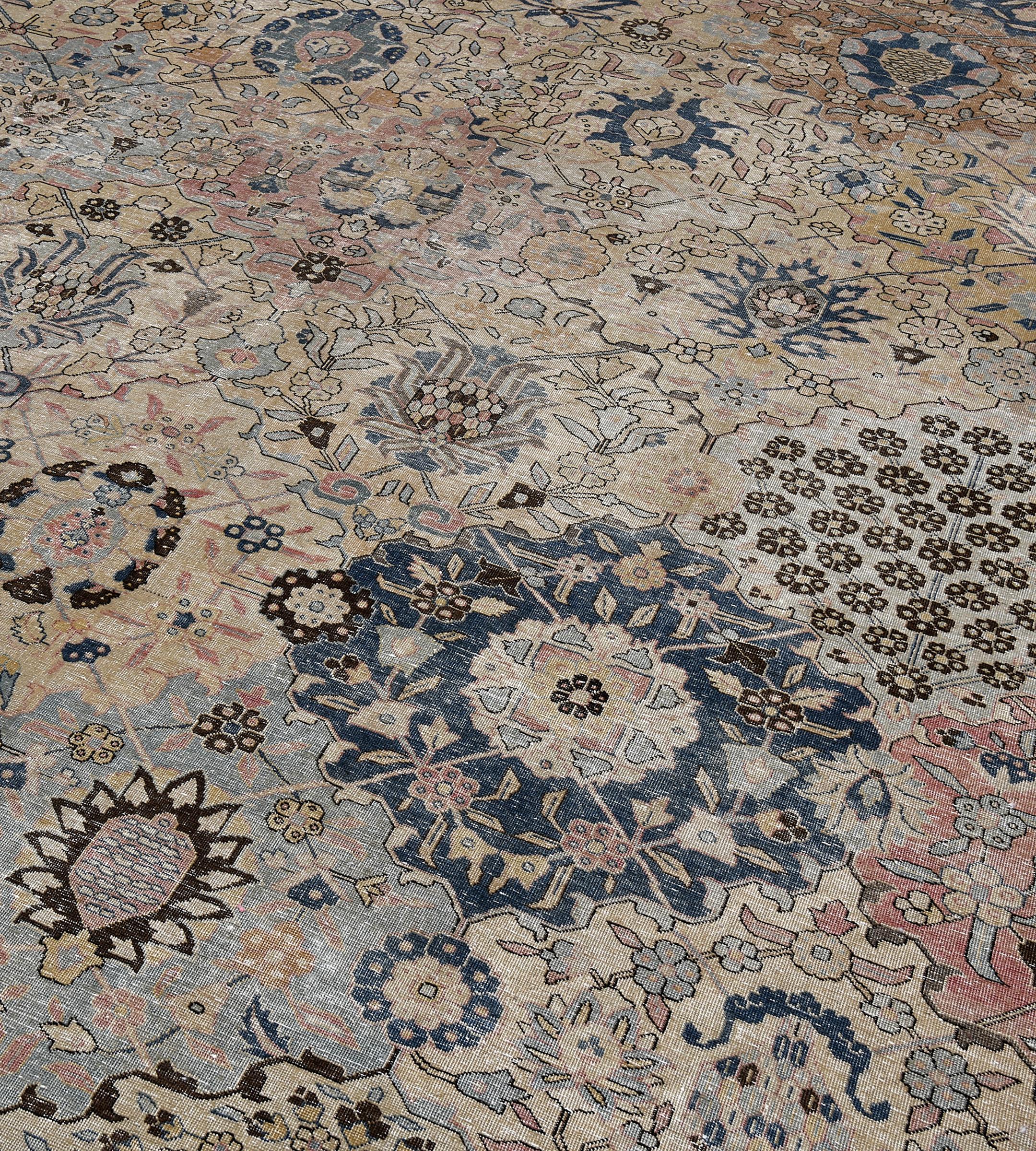 Lana Tappeto Tabriz antico, CIRCA 1920, floreale persiano in vendita