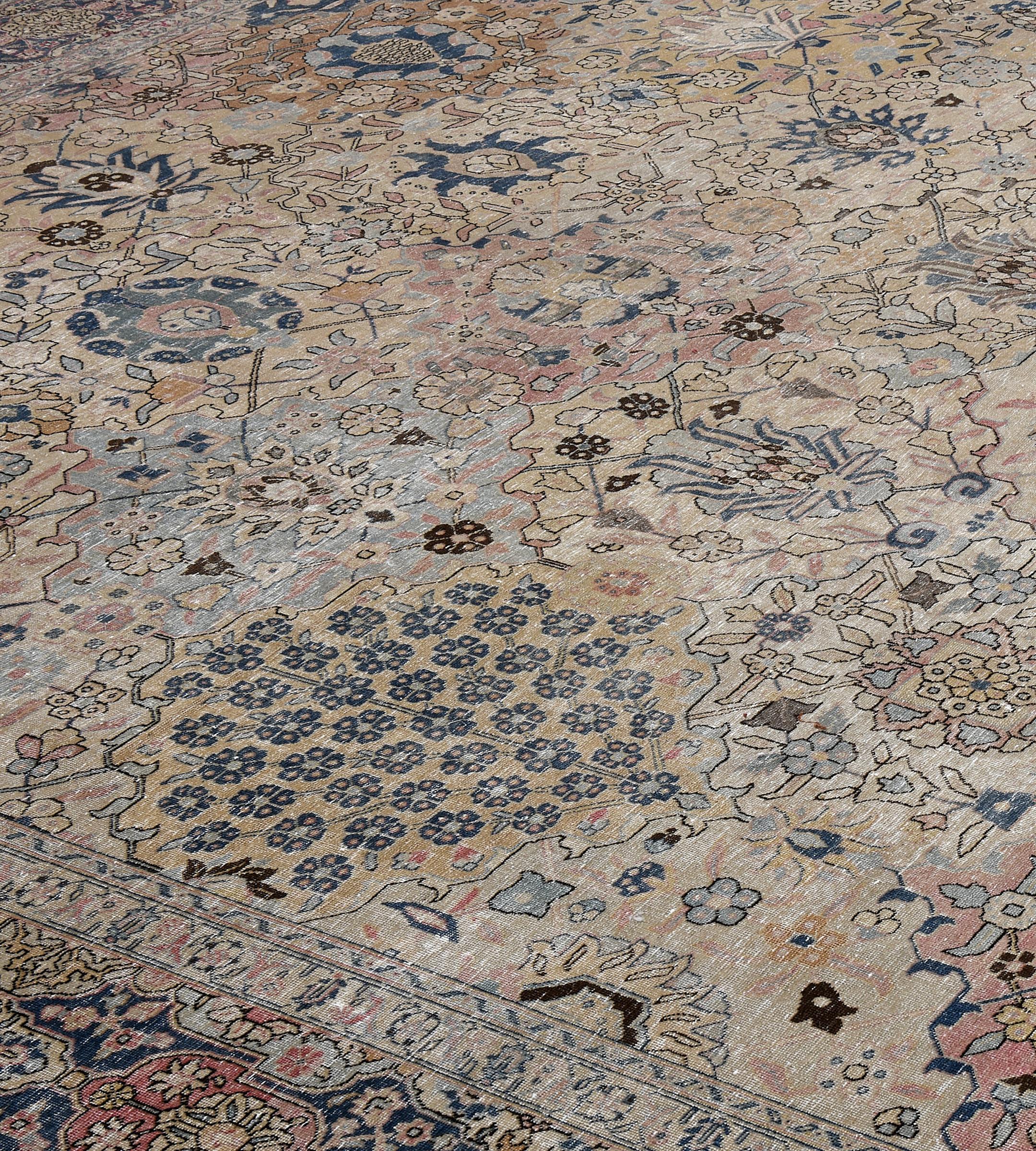 Tappeto Tabriz antico, CIRCA 1920, floreale persiano in vendita 2