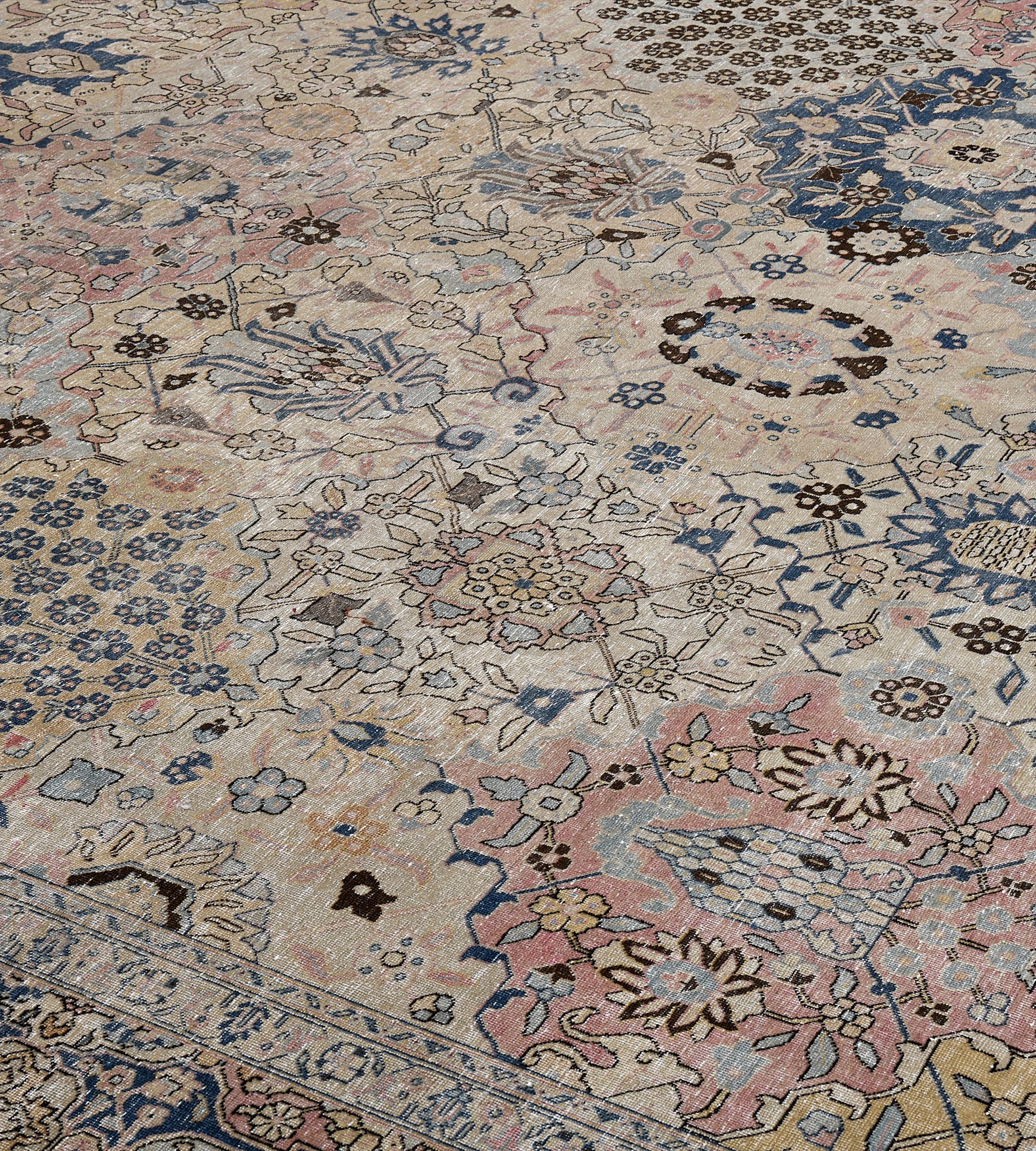 Tappeto Tabriz antico, CIRCA 1920, floreale persiano in vendita 3