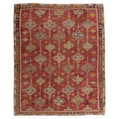 Antique Circa 1920 Orange Turkish Kilim Flatweave Rug