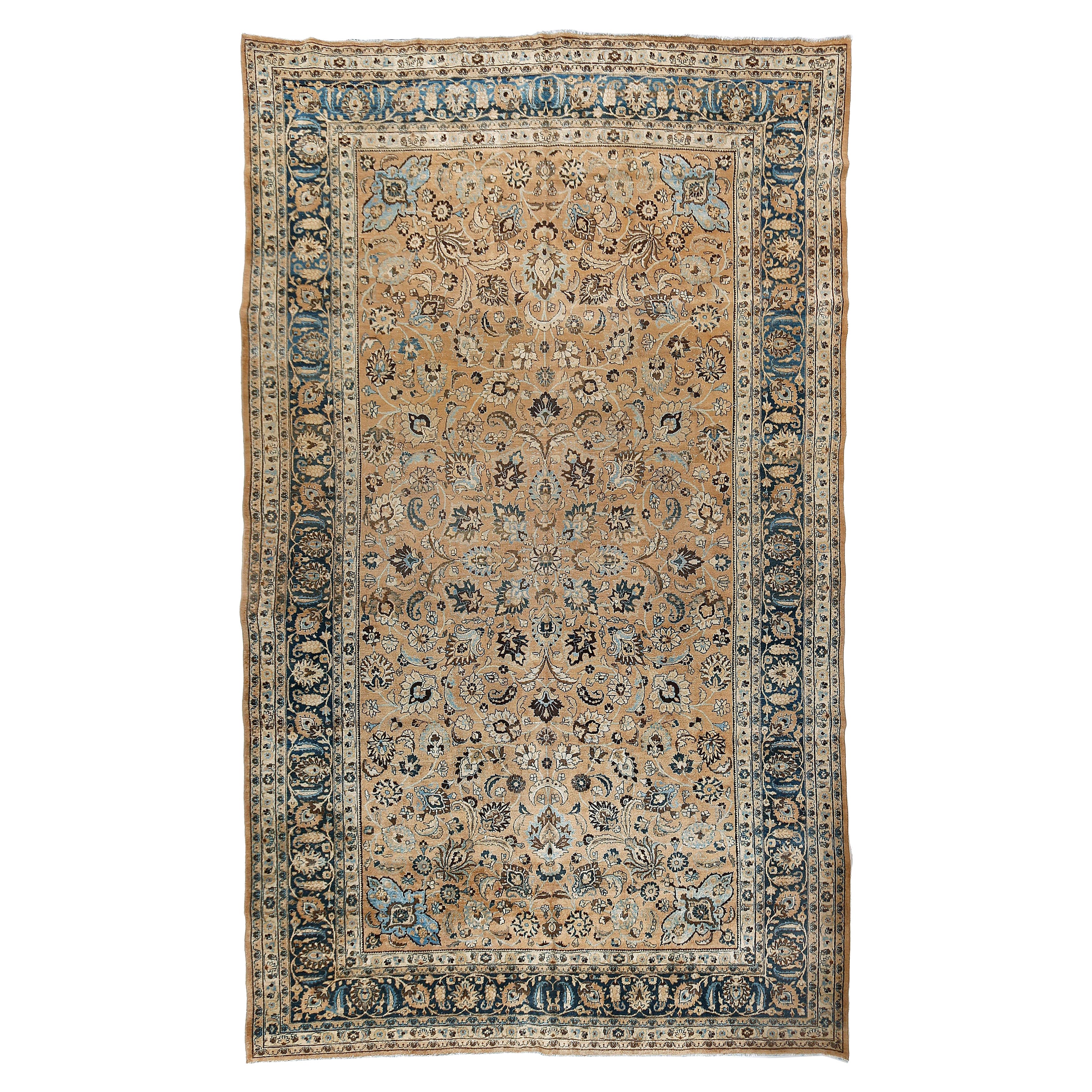 Antico tappeto persiano Meshad del 1920 annodato a mano 9'7 x 16'6