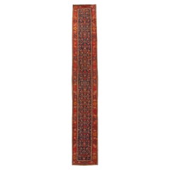 Antique Circa 1920 Red Persian Malayer Hand Knotted Runner